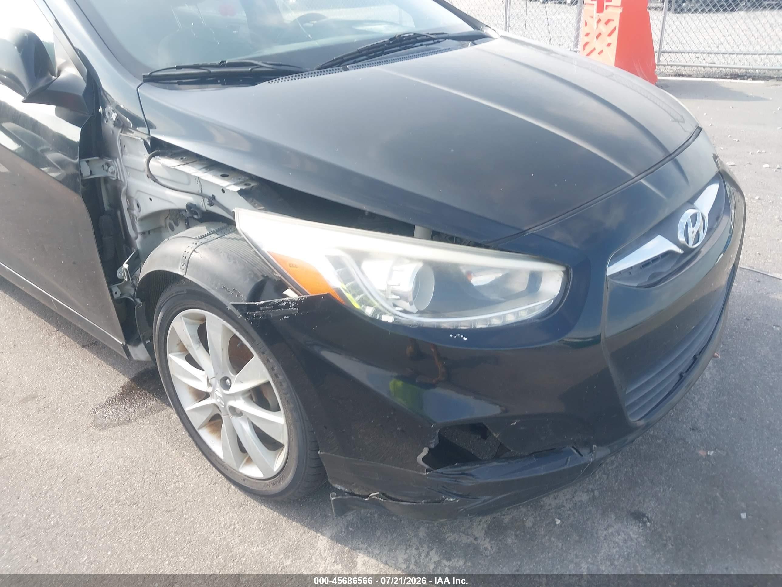 2014 Hyundai Accent Gls Black vin: KMHCU4AE4EU769082