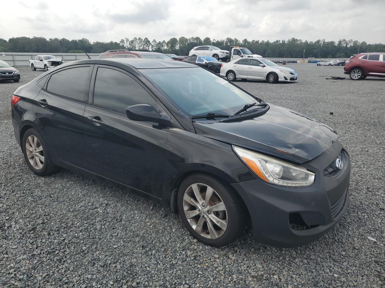 2014 Hyundai Accent Gls Black vin: KMHCU4AE5EU608689