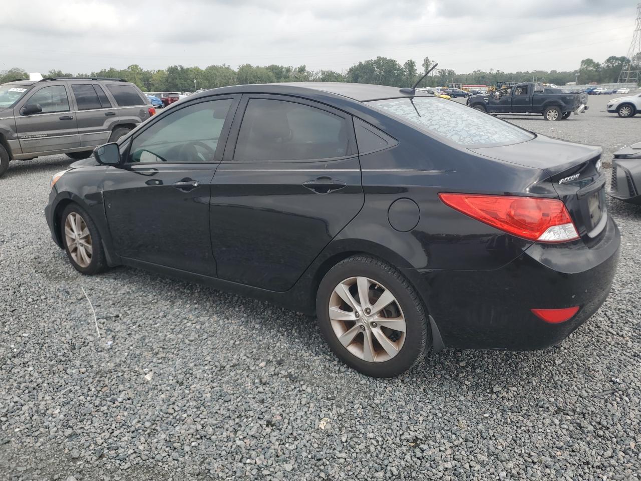 2014 Hyundai Accent Gls Black vin: KMHCU4AE5EU608689