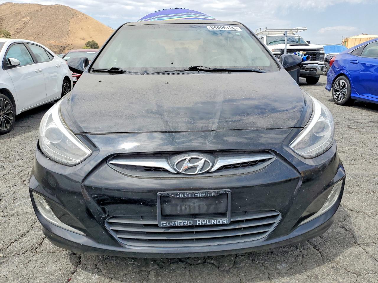 2014 Hyundai Accent Gls Black vin: KMHCU4AE5EU747365