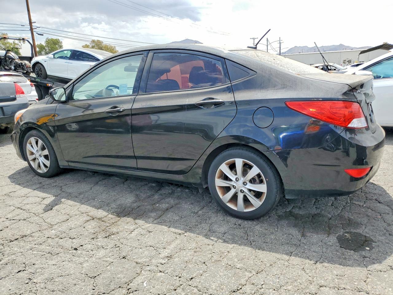 2014 Hyundai Accent Gls Black vin: KMHCU4AE5EU747365