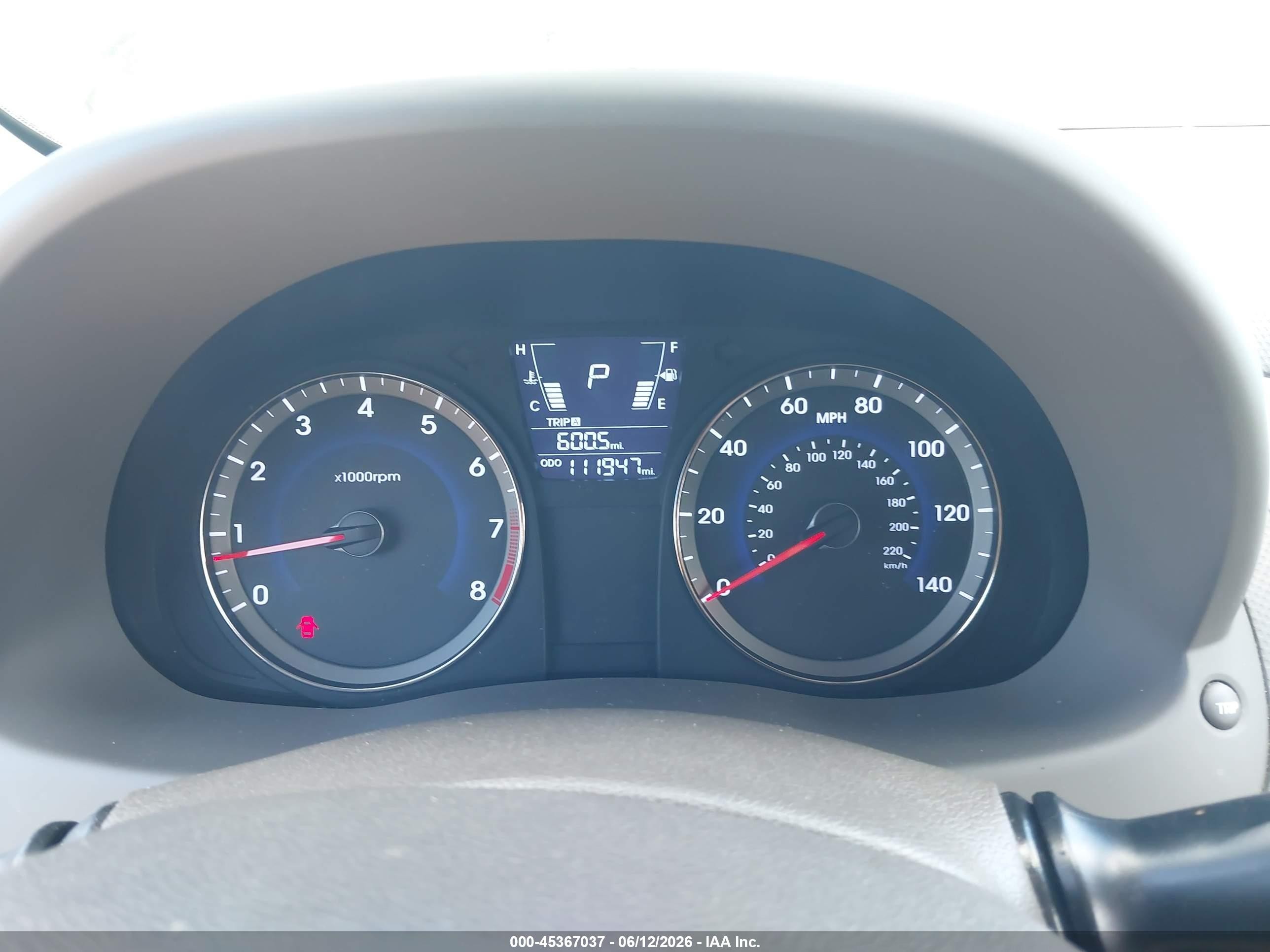 2014 Hyundai Accent Gls Gray vin: KMHCU4AE5EU753425
