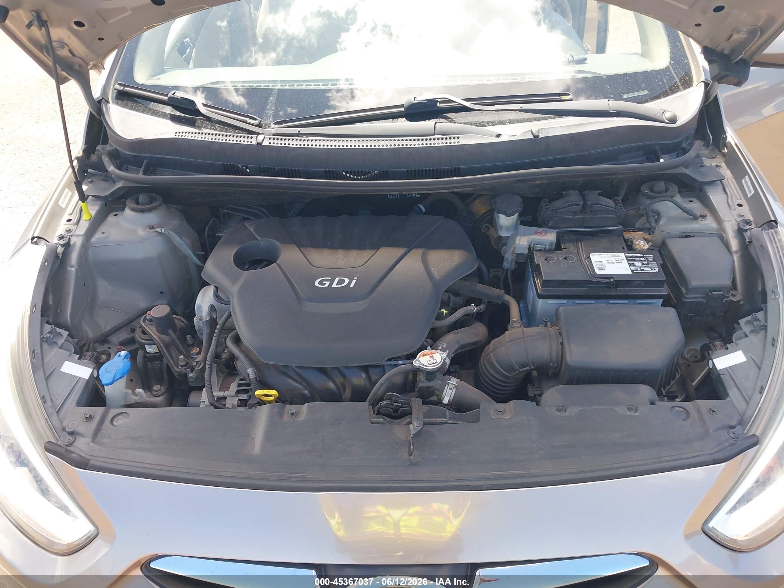 2014 Hyundai Accent Gls Gray vin: KMHCU4AE5EU753425
