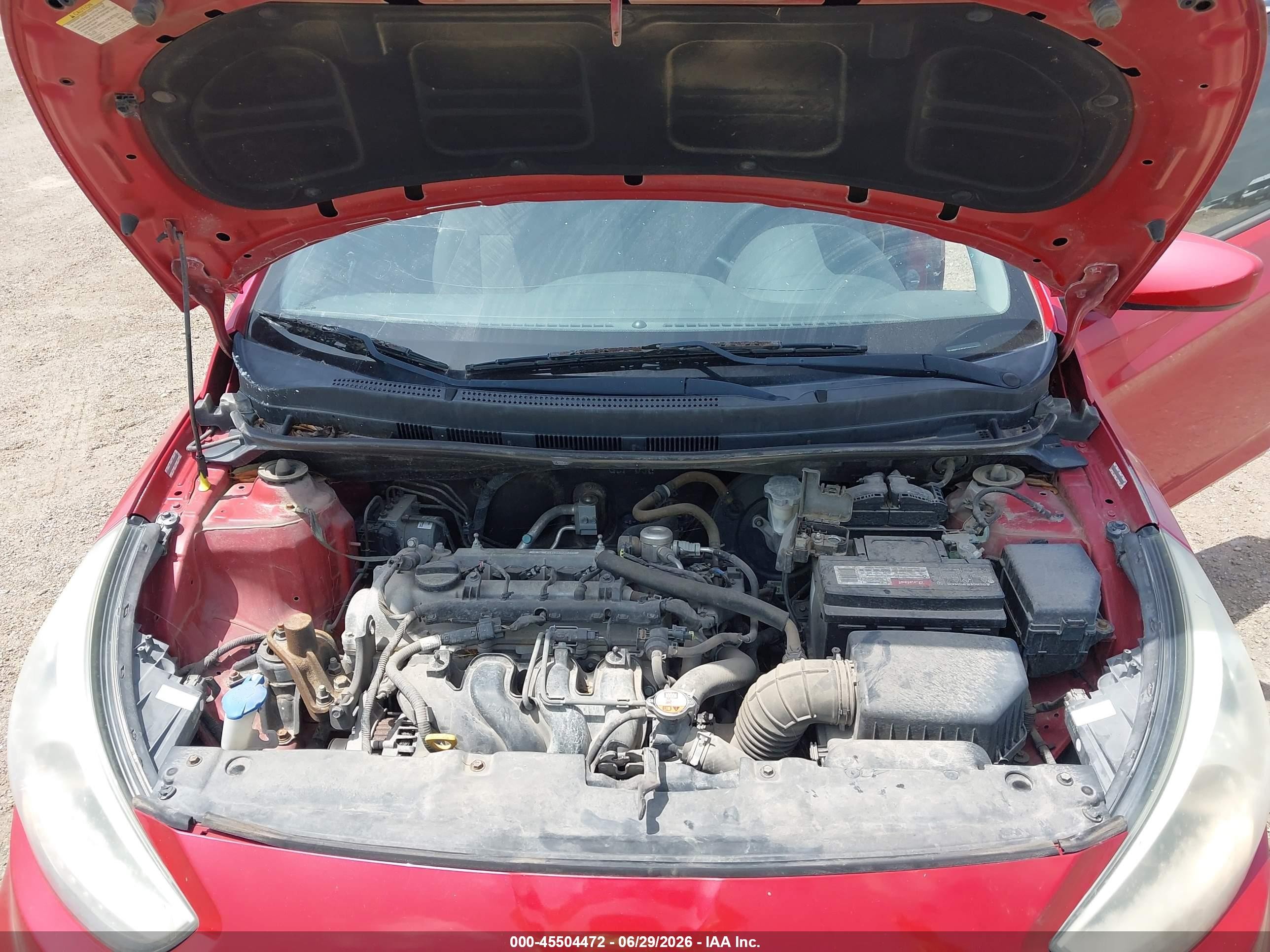 2014 Hyundai Accent Gls Red vin: KMHCU4AE5EU761668