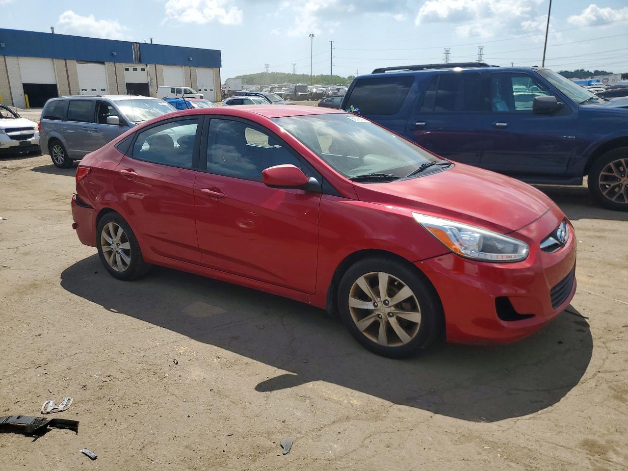 2014 Hyundai Accent Gls Red vin: KMHCU4AE5EU770113