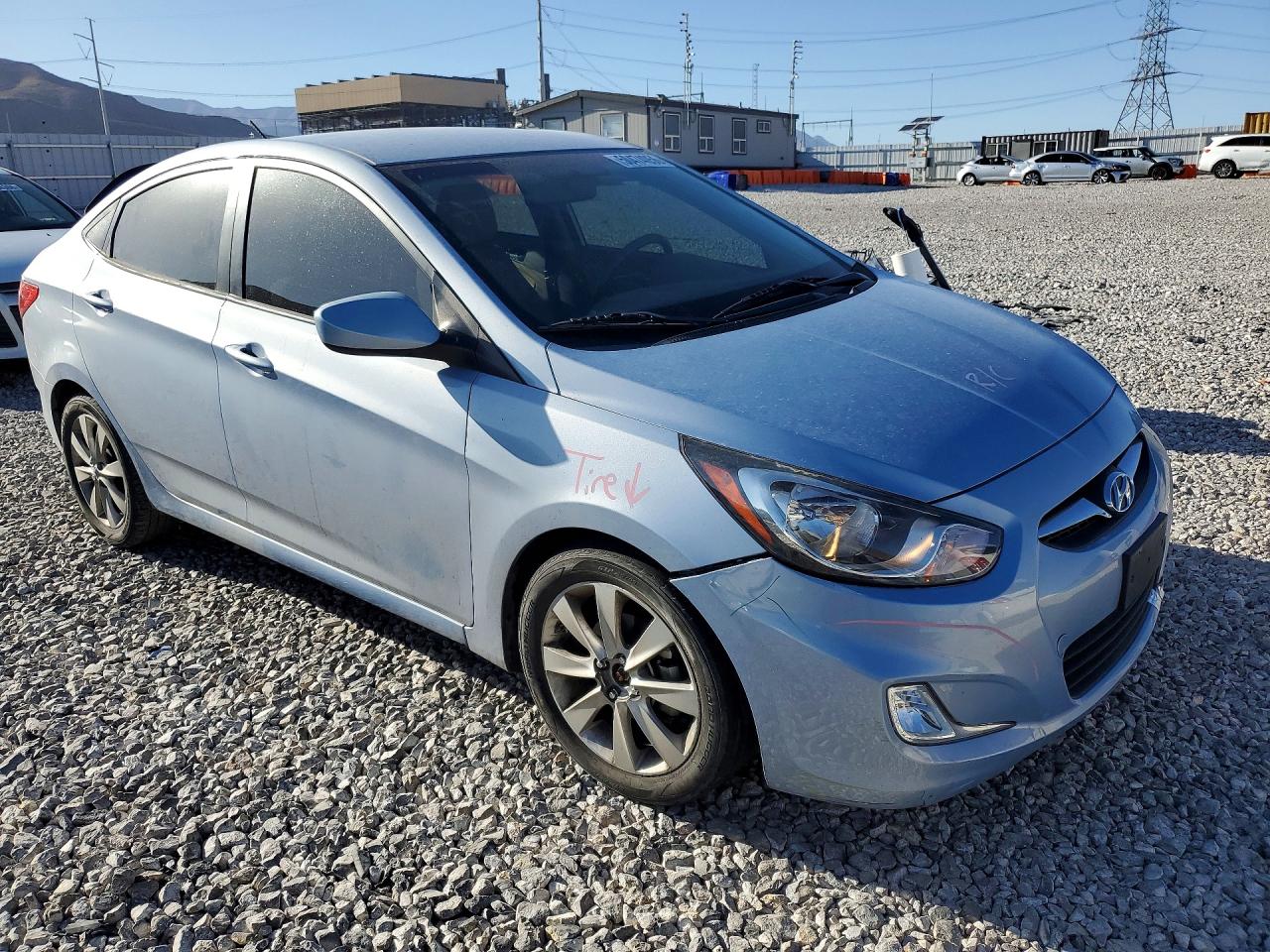 2012 Hyundai Accent Blue vin: KMHCU4AE6CU075829