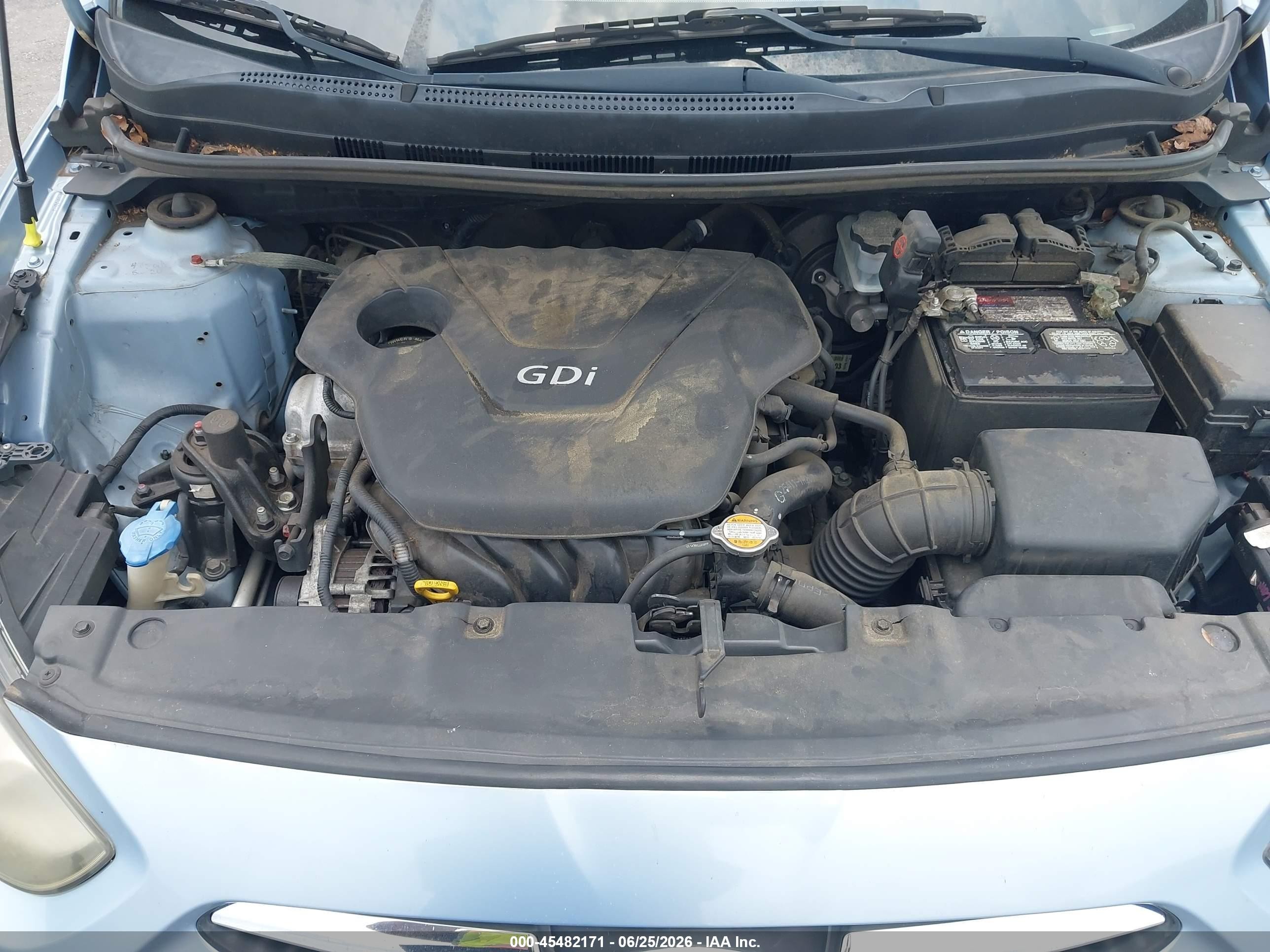 2012 Hyundai Accent Gls Light Blue vin: KMHCU4AE6CU101071