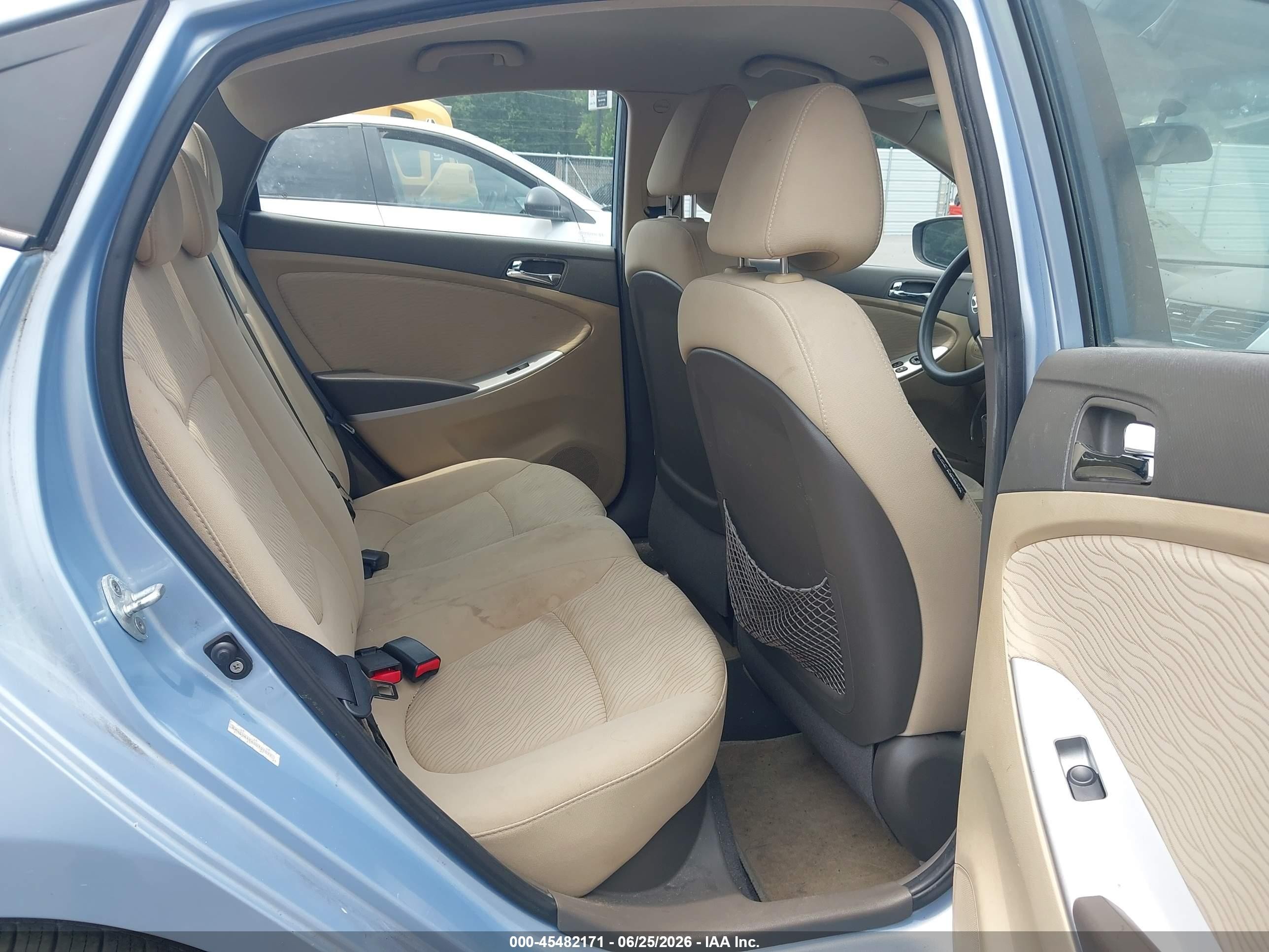 2012 Hyundai Accent Gls Light Blue vin: KMHCU4AE6CU101071