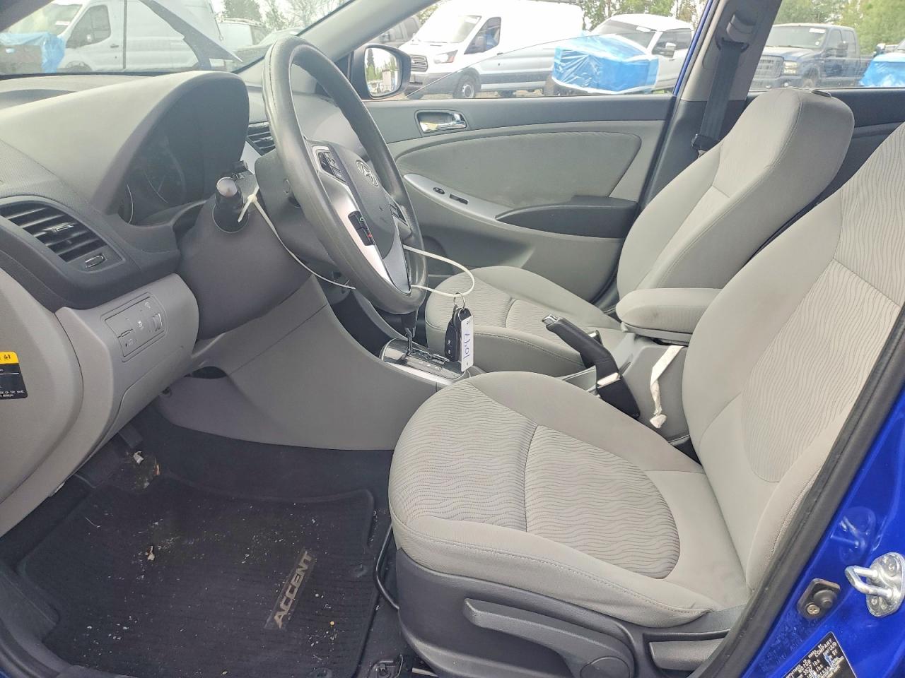 2012 Hyundai Accent Gls Blue vin: KMHCU4AE6CU182301