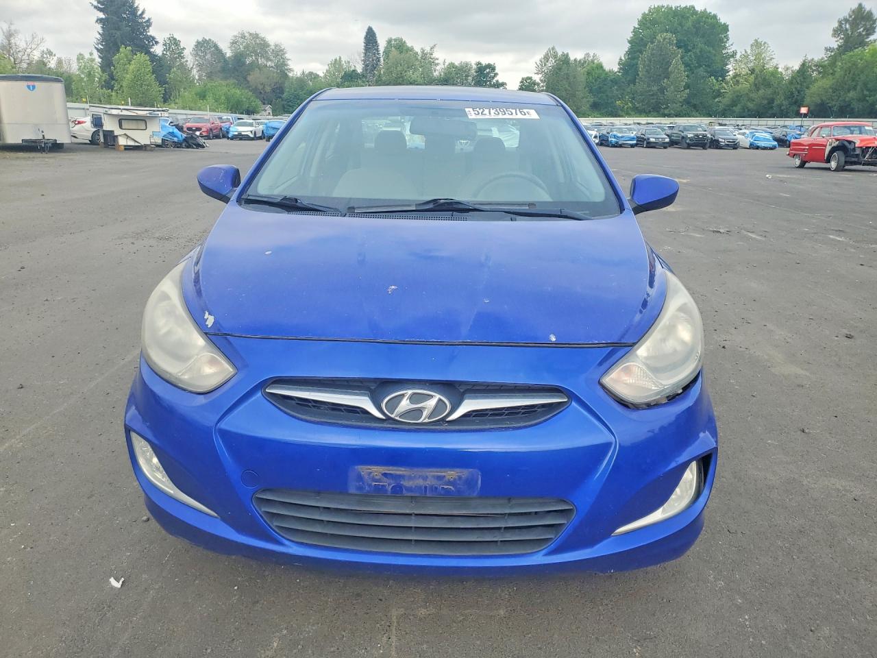 2012 Hyundai Accent Gls Blue vin: KMHCU4AE6CU182301