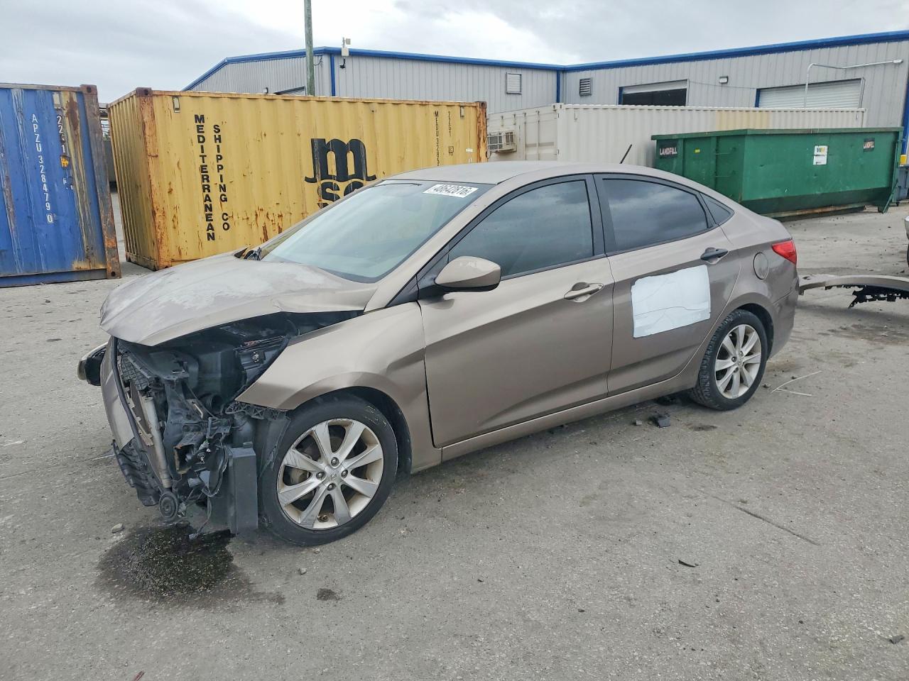 2012 Hyundai Accent Gls Tan vin: KMHCU4AE6CU196473