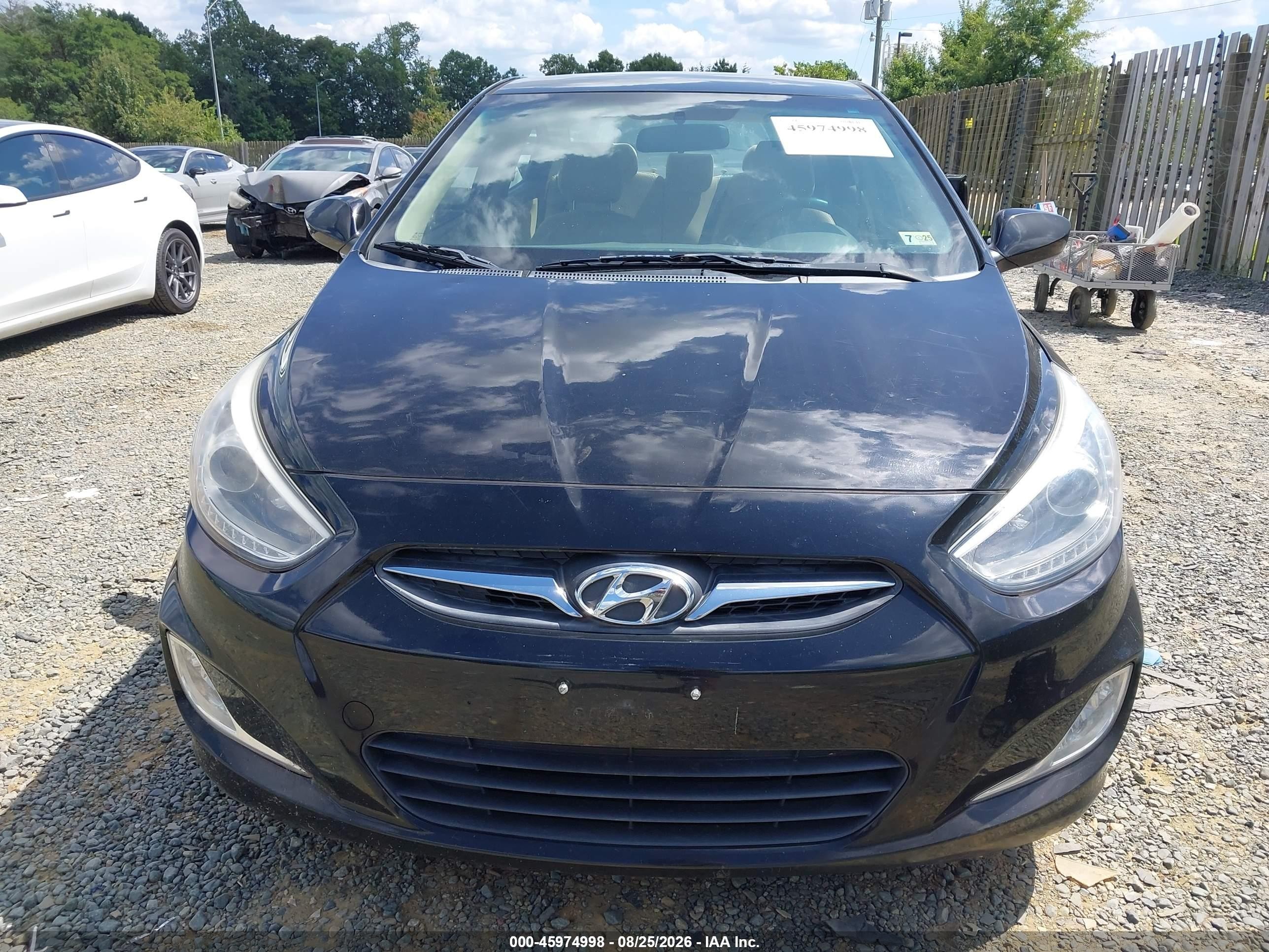 2014 Hyundai Accent Gls Black vin: KMHCU4AE6EU762246
