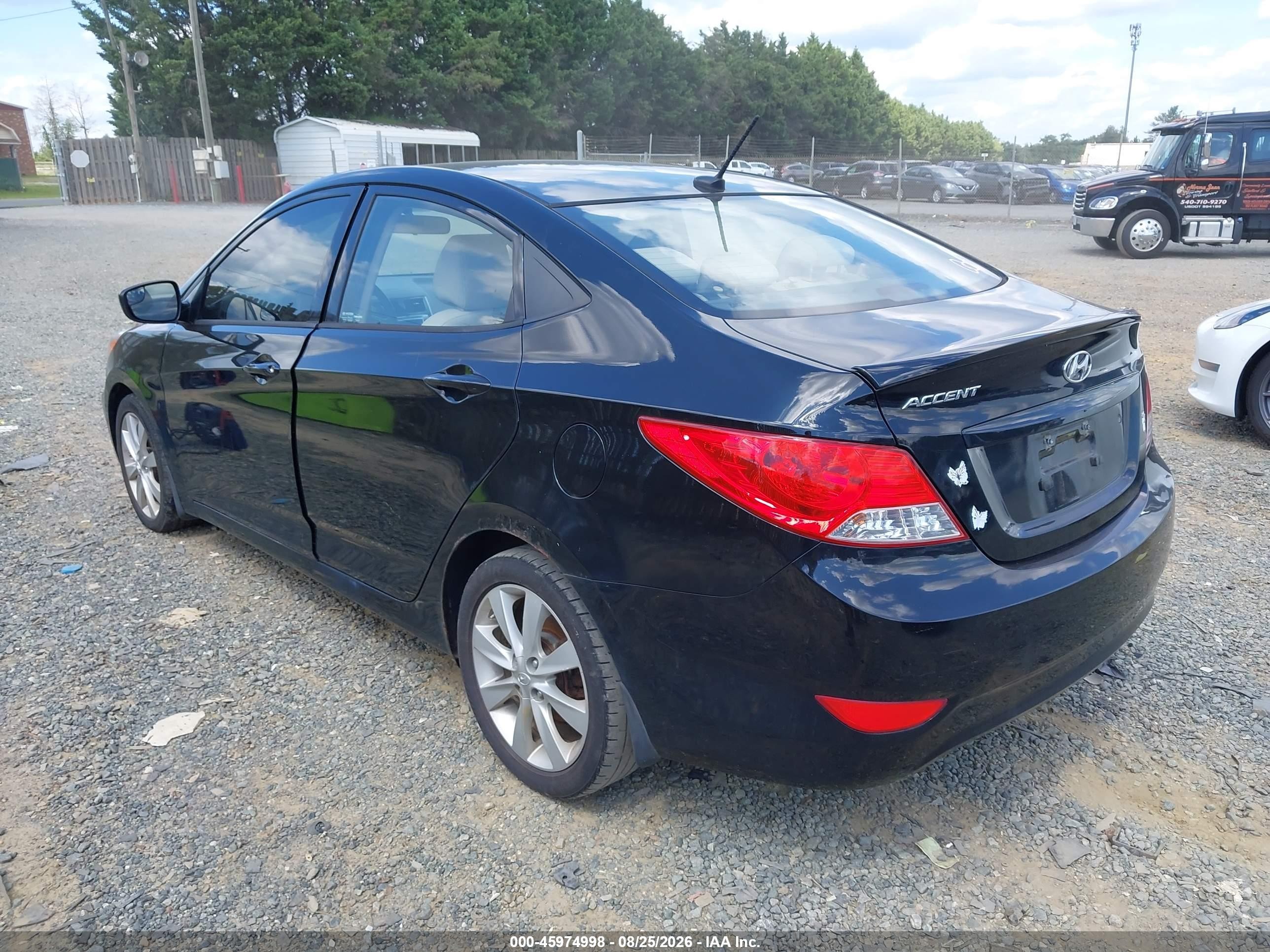 2014 Hyundai Accent Gls Black vin: KMHCU4AE6EU762246
