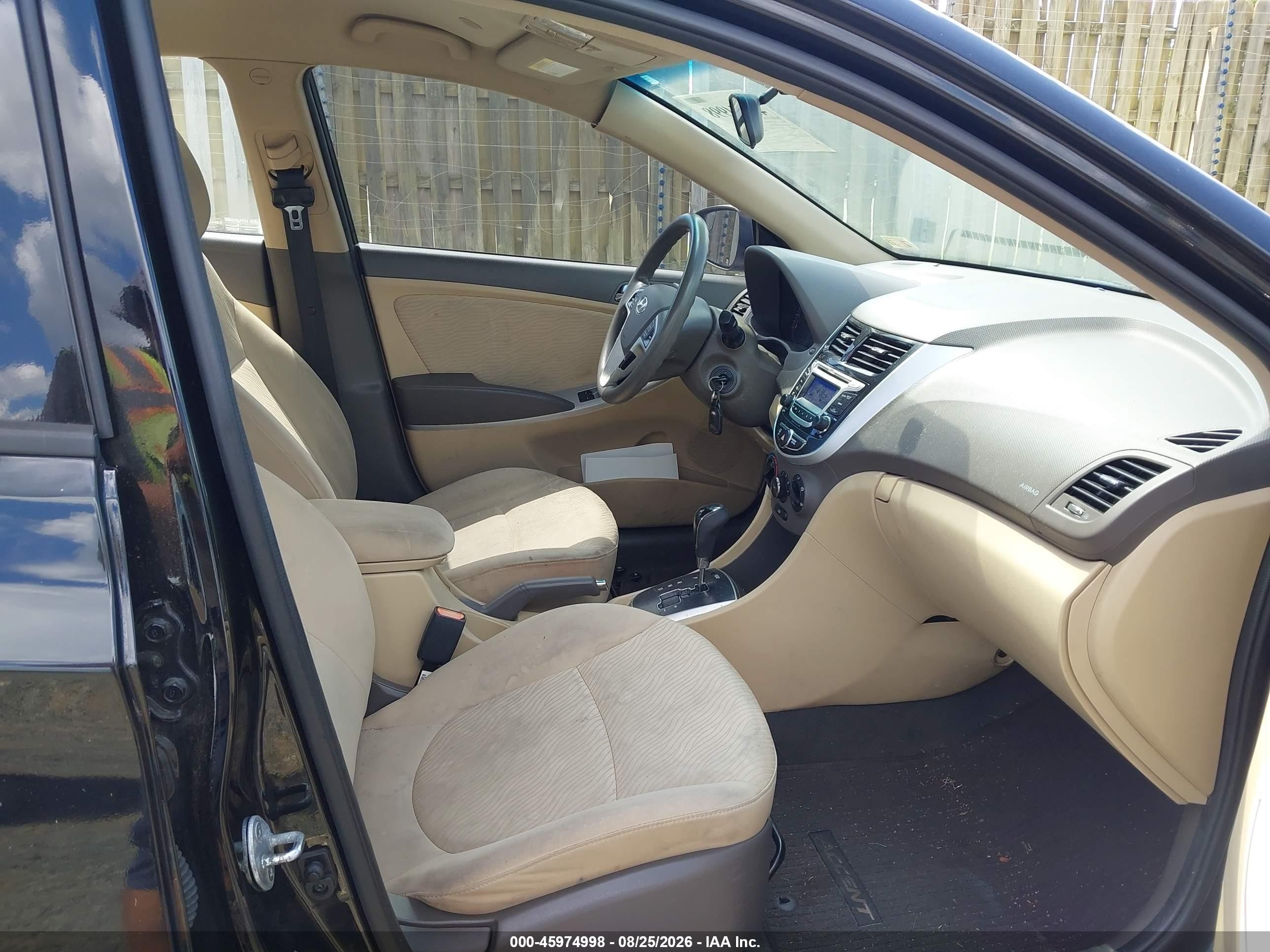 2014 Hyundai Accent Gls Black vin: KMHCU4AE6EU762246