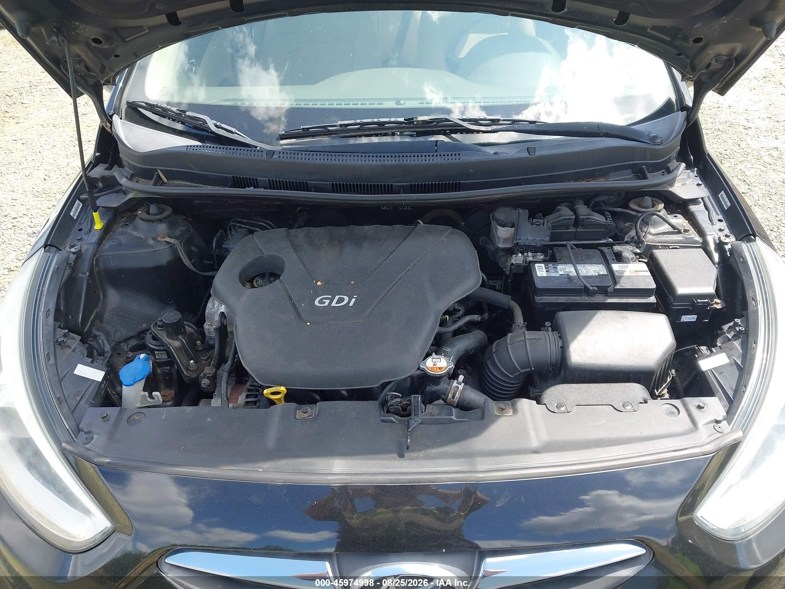 2014 Hyundai Accent Gls Black vin: KMHCU4AE6EU762246