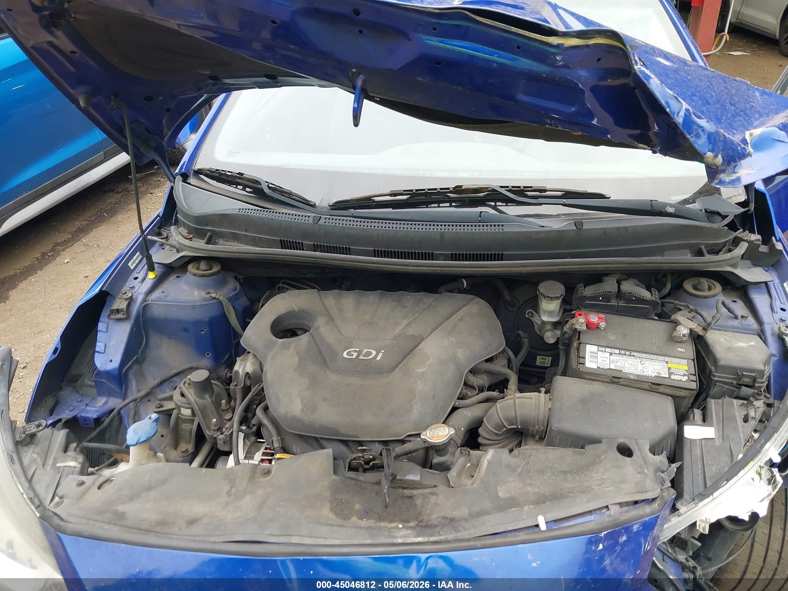 2012 Hyundai Accent Gls Blue vin: KMHCU4AE7CU063639