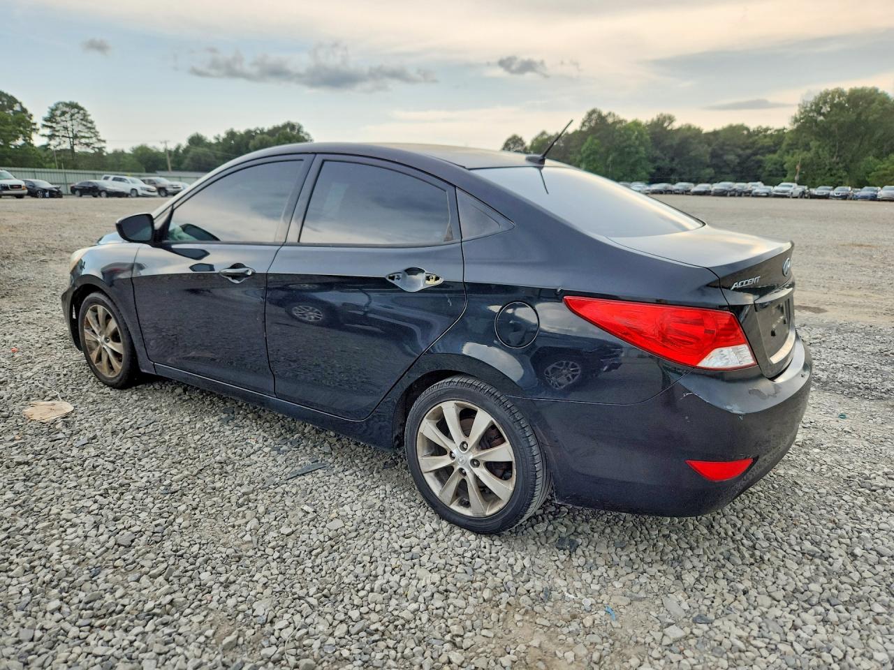 2012 Hyundai Accent Gls Black vin: KMHCU4AE7CU084166