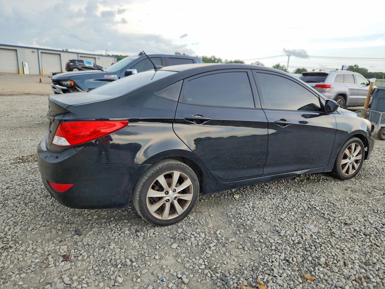 2012 Hyundai Accent Gls Black vin: KMHCU4AE7CU084166
