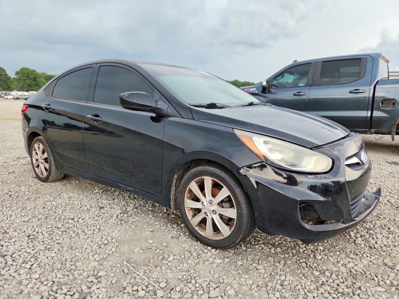 2012 Hyundai Accent Gls Black vin: KMHCU4AE7CU084166