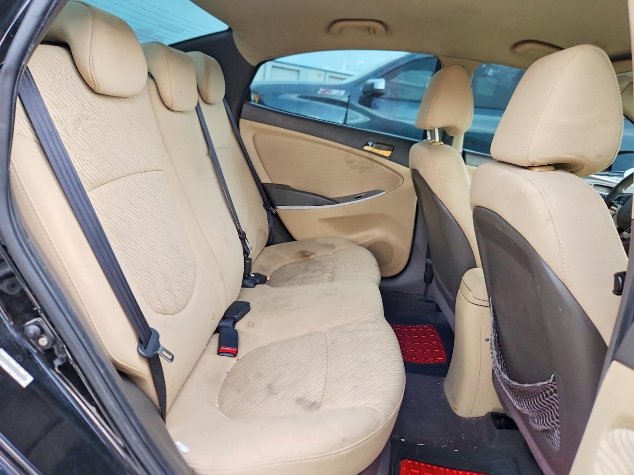2012 Hyundai Accent Gls Black vin: KMHCU4AE7CU084166