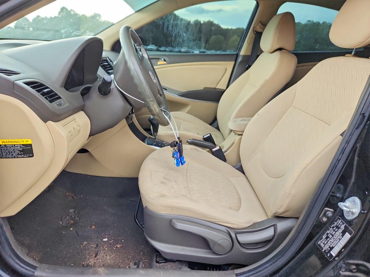 2012 Hyundai Accent Gls Black vin: KMHCU4AE7CU084166