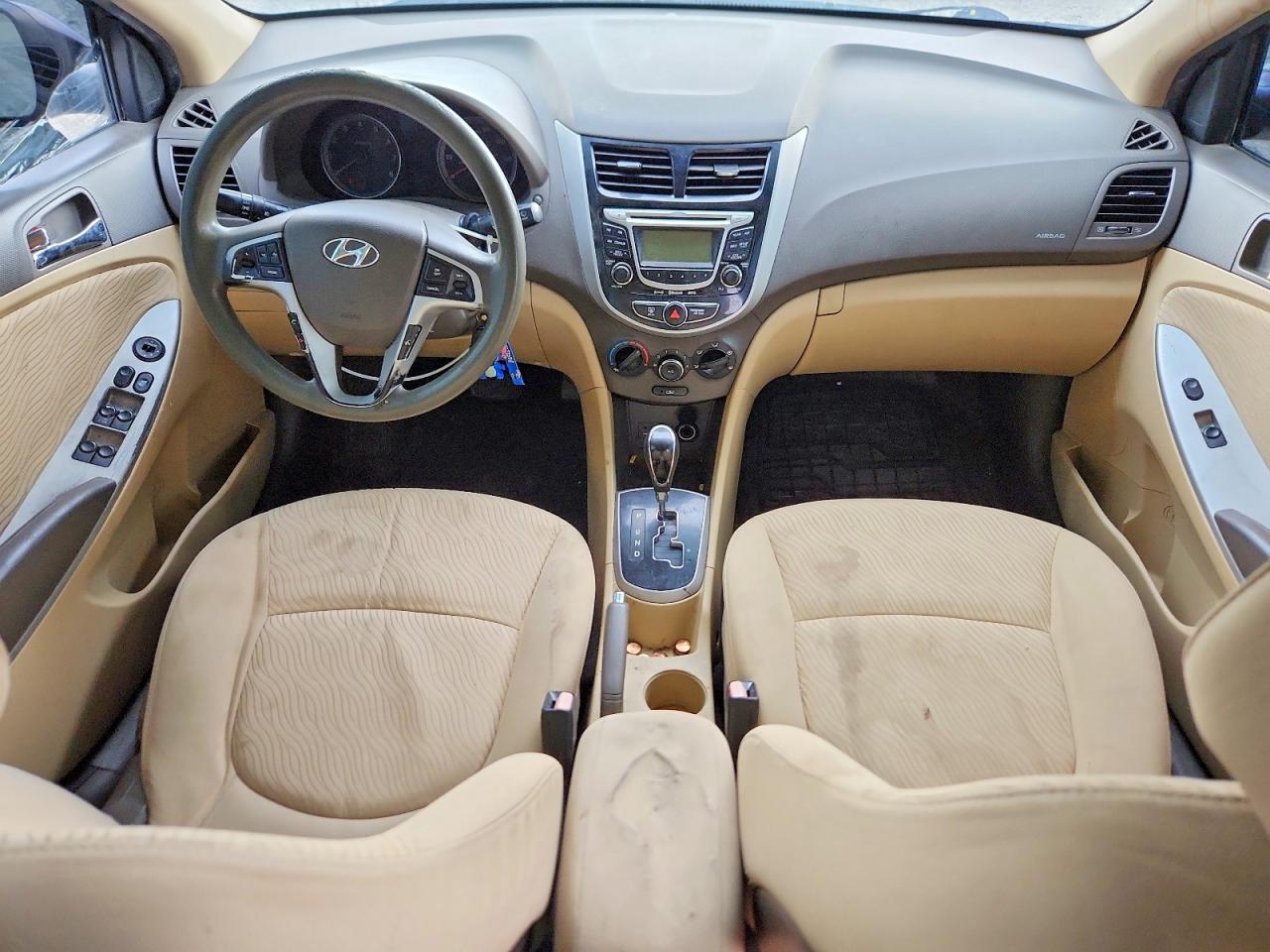 2012 Hyundai Accent Gls Black vin: KMHCU4AE7CU084166