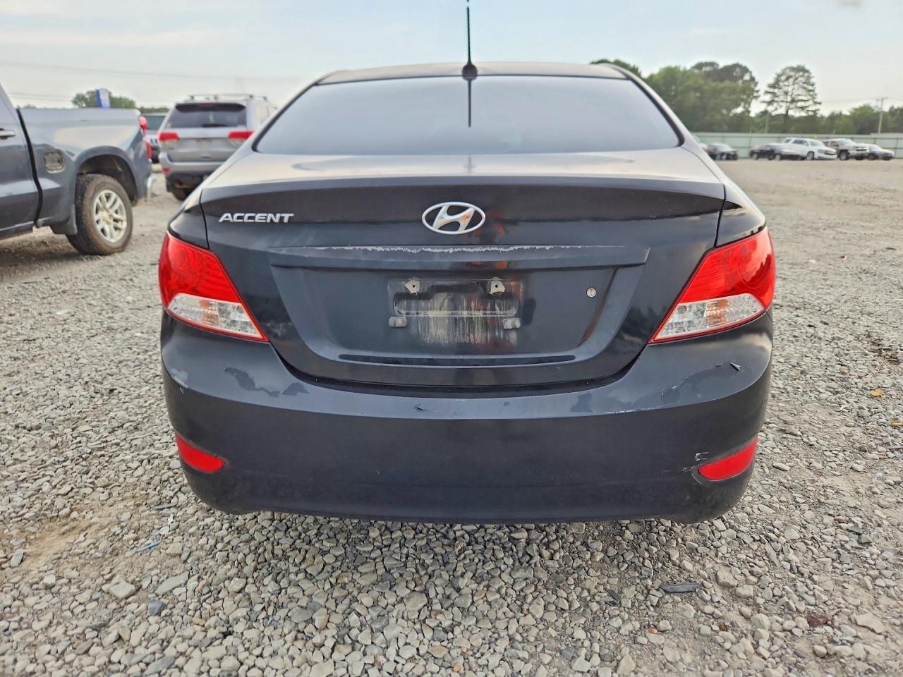 2012 Hyundai Accent Gls Black vin: KMHCU4AE7CU084166