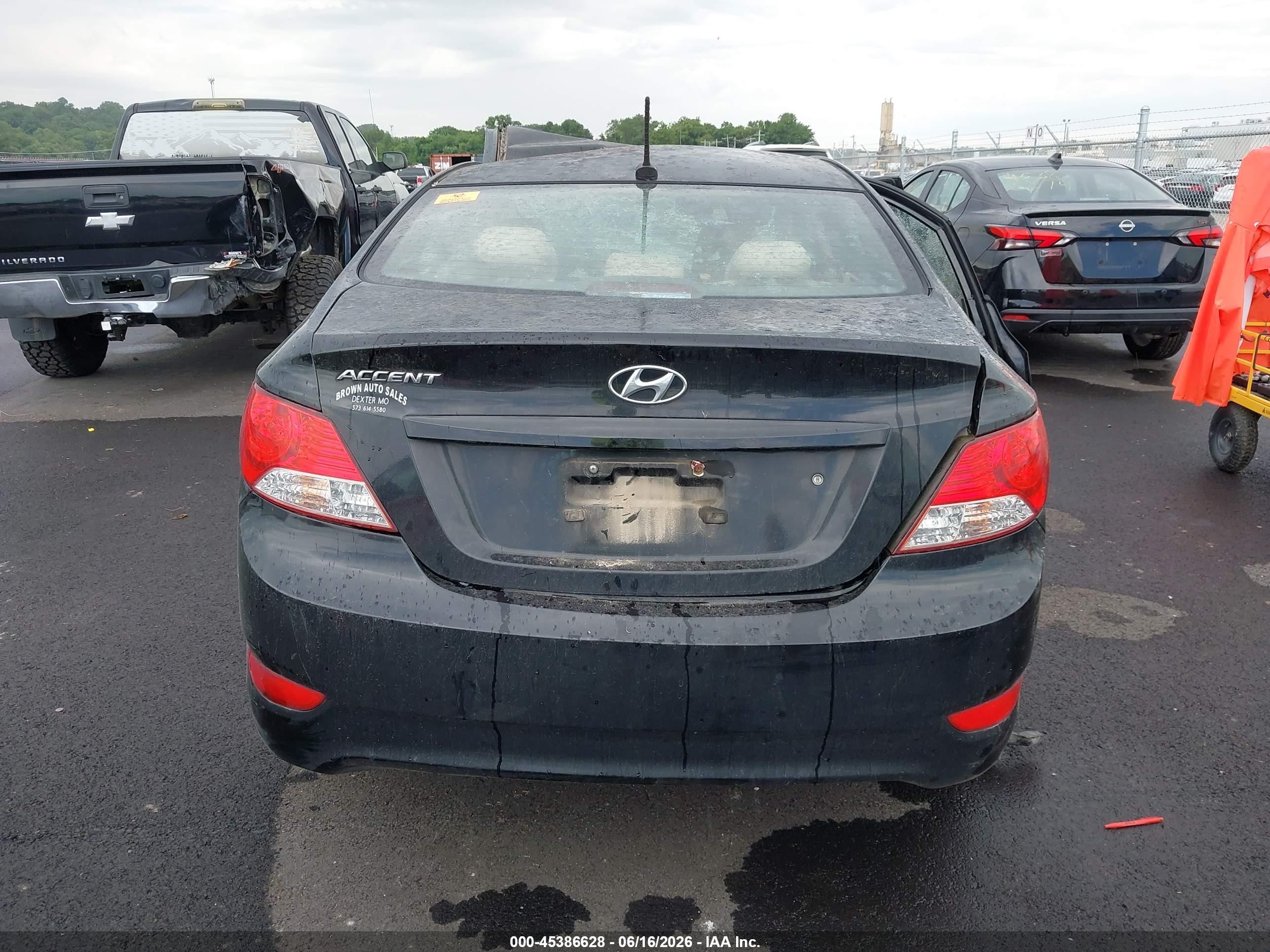 2013 Hyundai Accent Gls Black vin: KMHCU4AE7DU307839