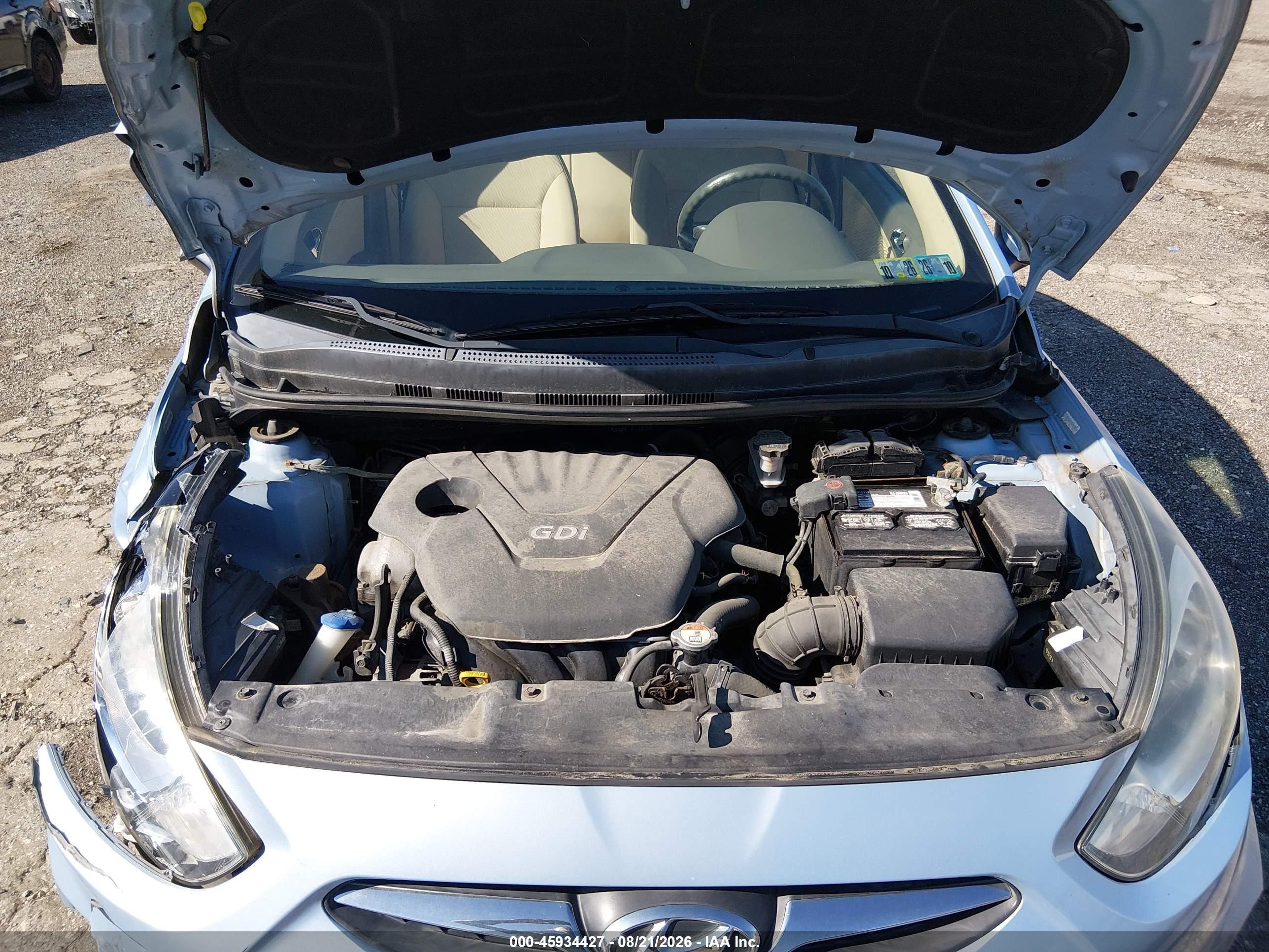 2013 Hyundai Accent Gls Blue vin: KMHCU4AE7DU427690