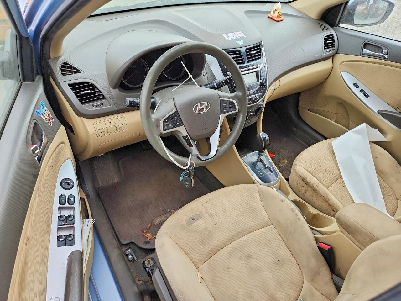 2013 Hyundai Accent Gls Blue vin: KMHCU4AE7DU459037