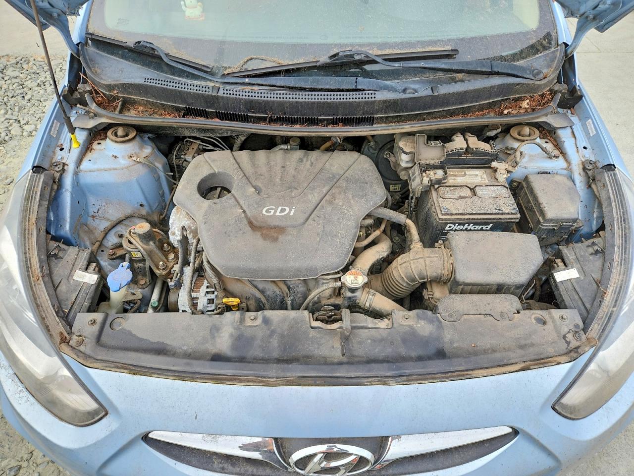 2013 Hyundai Accent Gls Blue vin: KMHCU4AE7DU459037