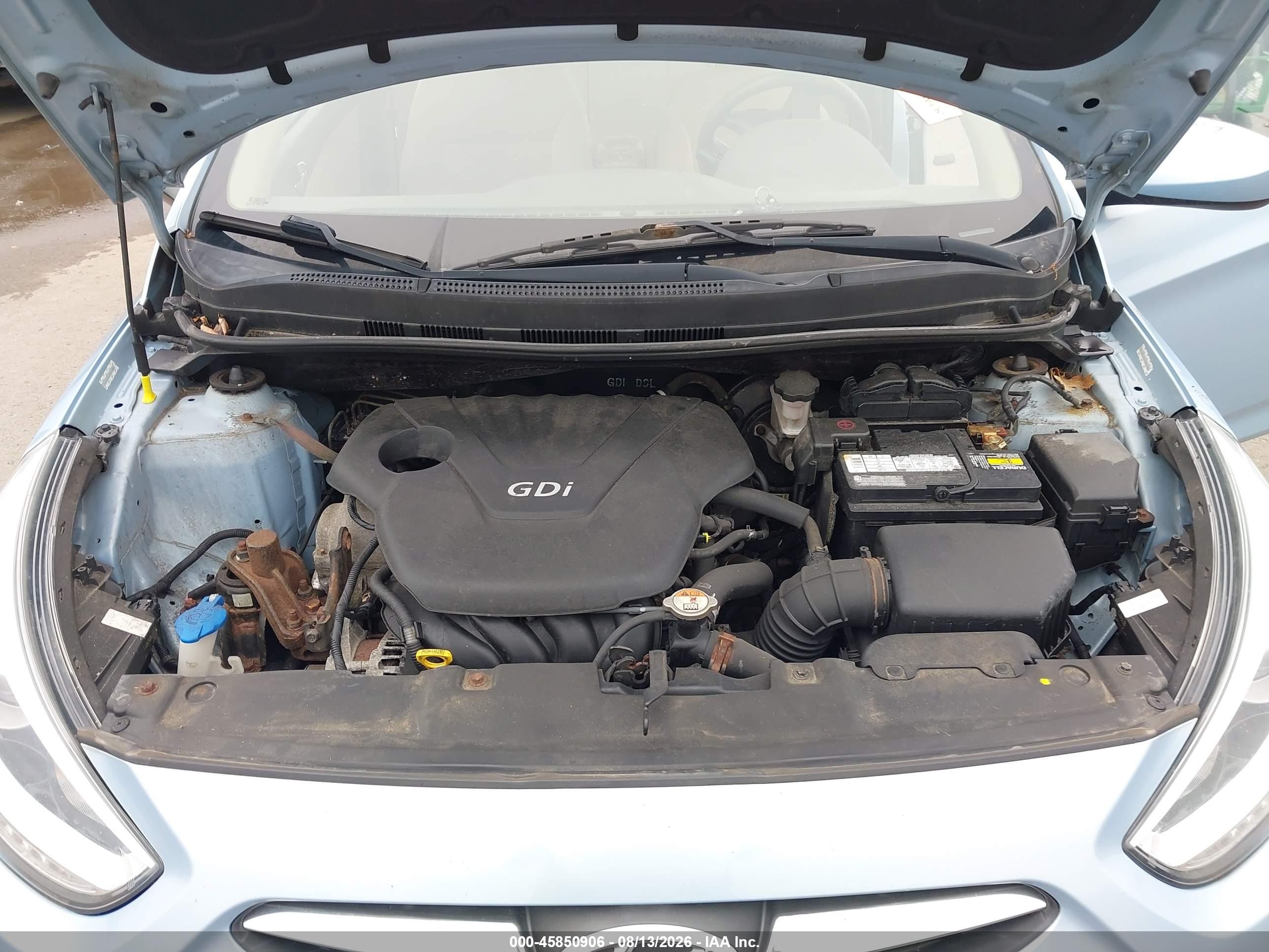 2014 Hyundai Accent Gls Light Blue vin: KMHCU4AE7EU752518