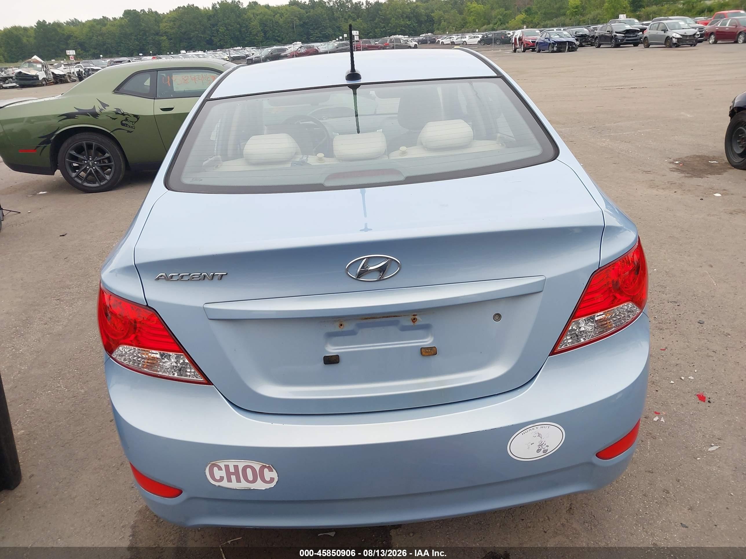 2014 Hyundai Accent Gls Light Blue vin: KMHCU4AE7EU752518