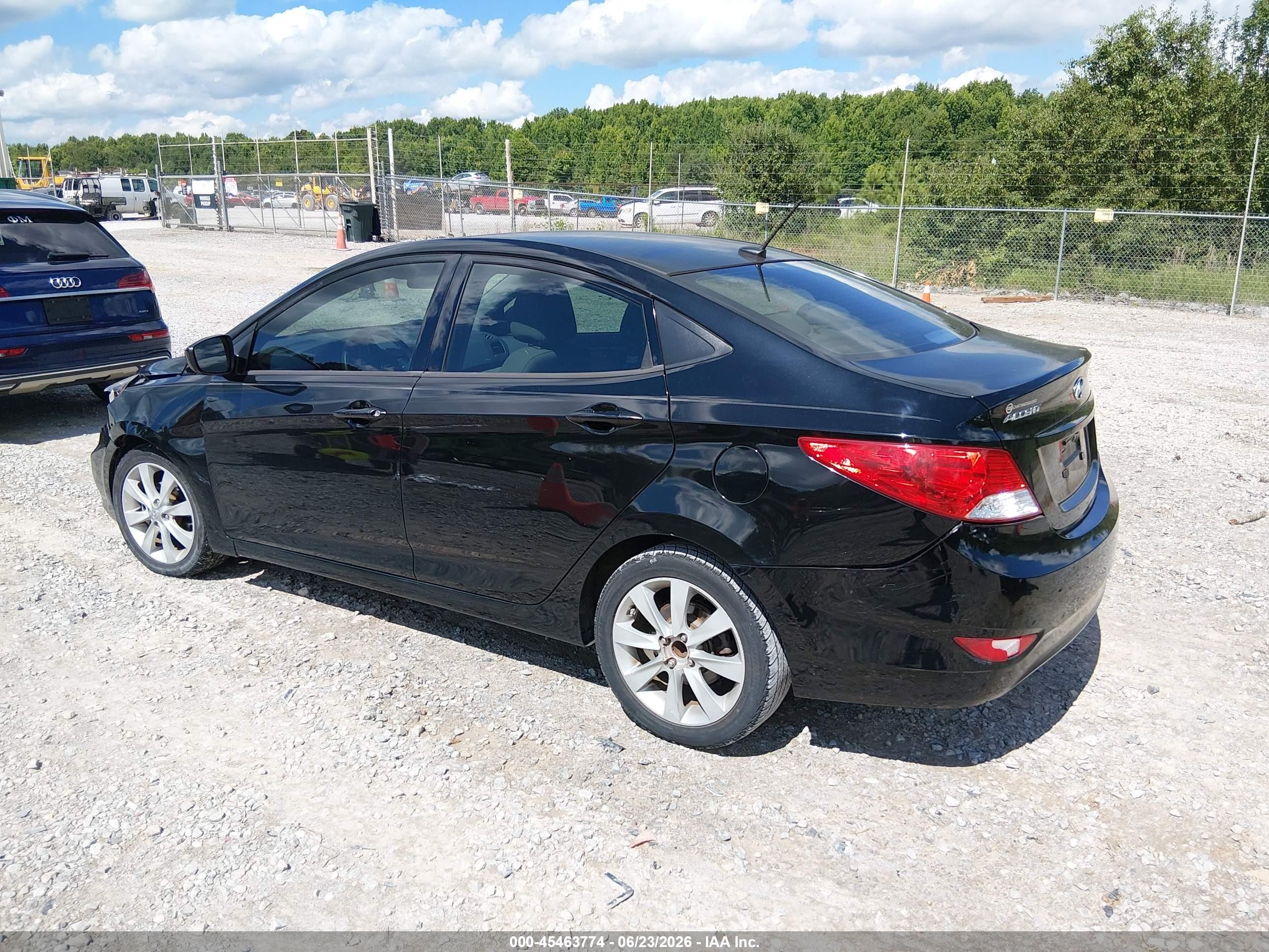 2012 Hyundai Accent Gls Black vin: KMHCU4AE8CU070387