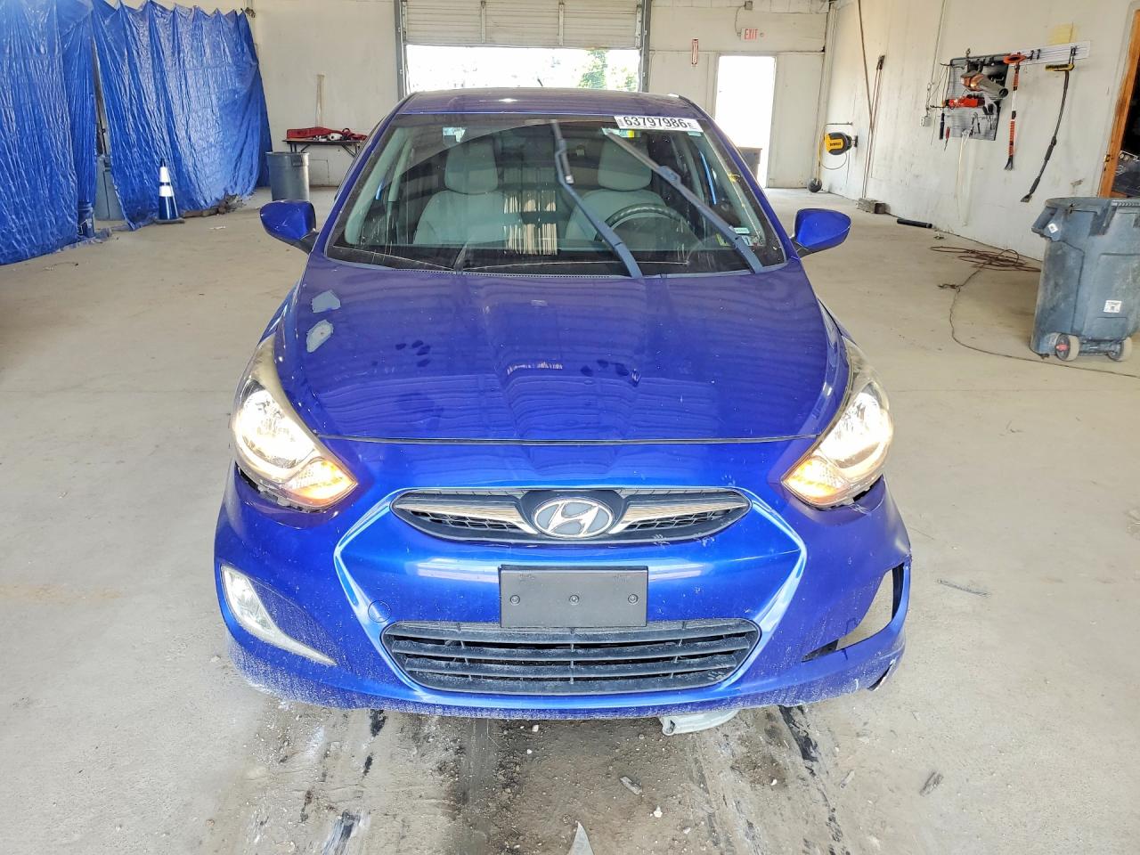 2012 Hyundai Accent Gls Blue vin: KMHCU4AE8CU070731