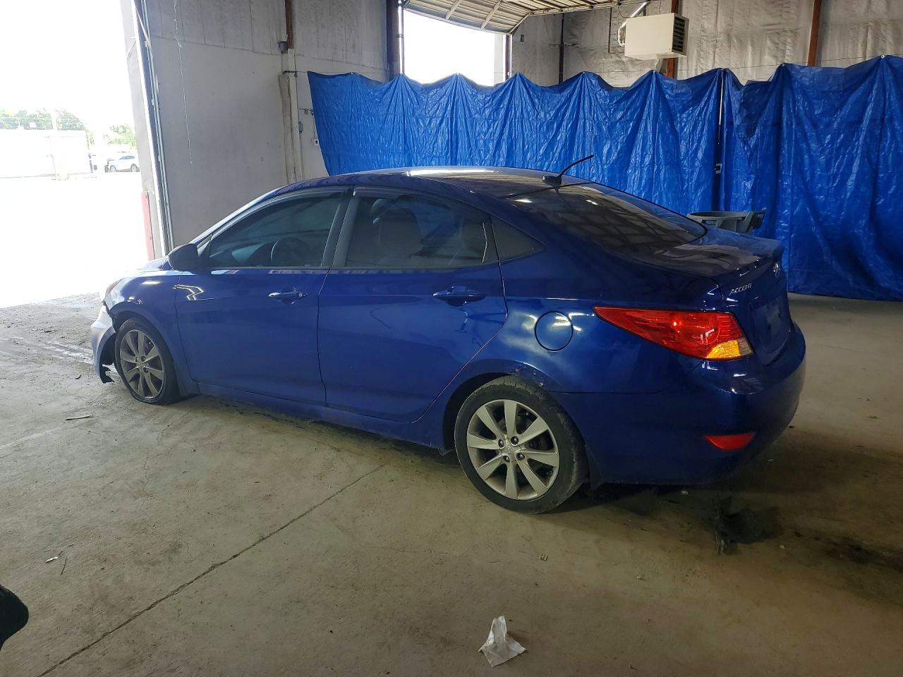 2012 Hyundai Accent Gls Blue vin: KMHCU4AE8CU070731