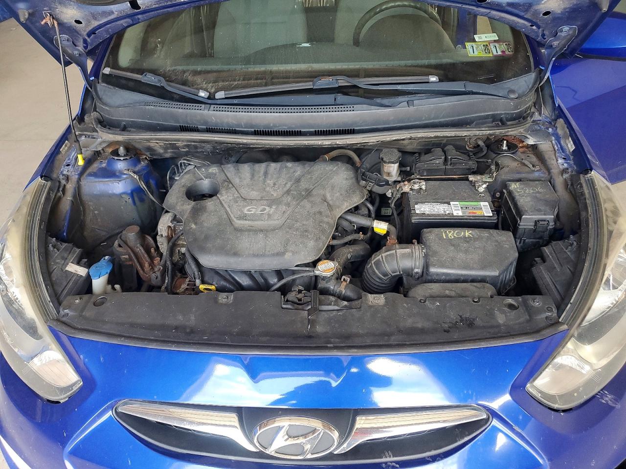 2012 Hyundai Accent Gls Blue vin: KMHCU4AE8CU070731
