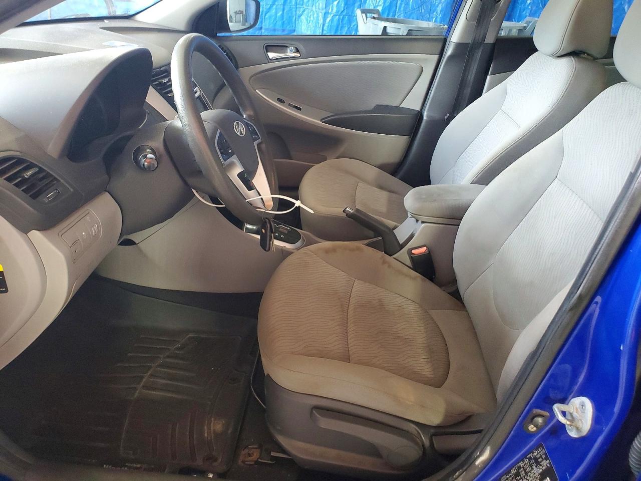 2012 Hyundai Accent Gls Blue vin: KMHCU4AE8CU070731