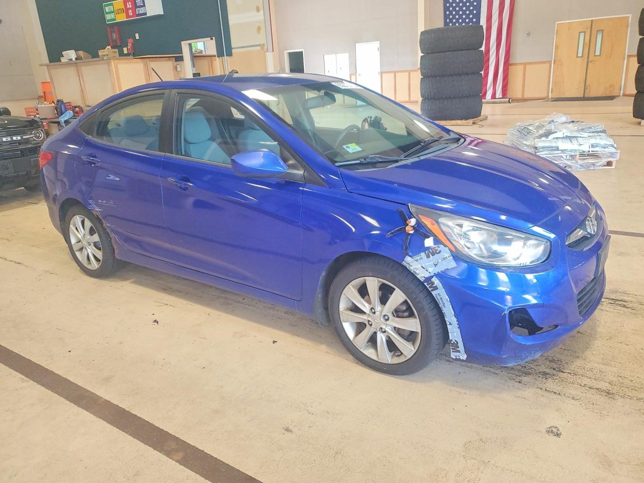 2012 Hyundai Accent Gls Blue vin: KMHCU4AE8CU167637