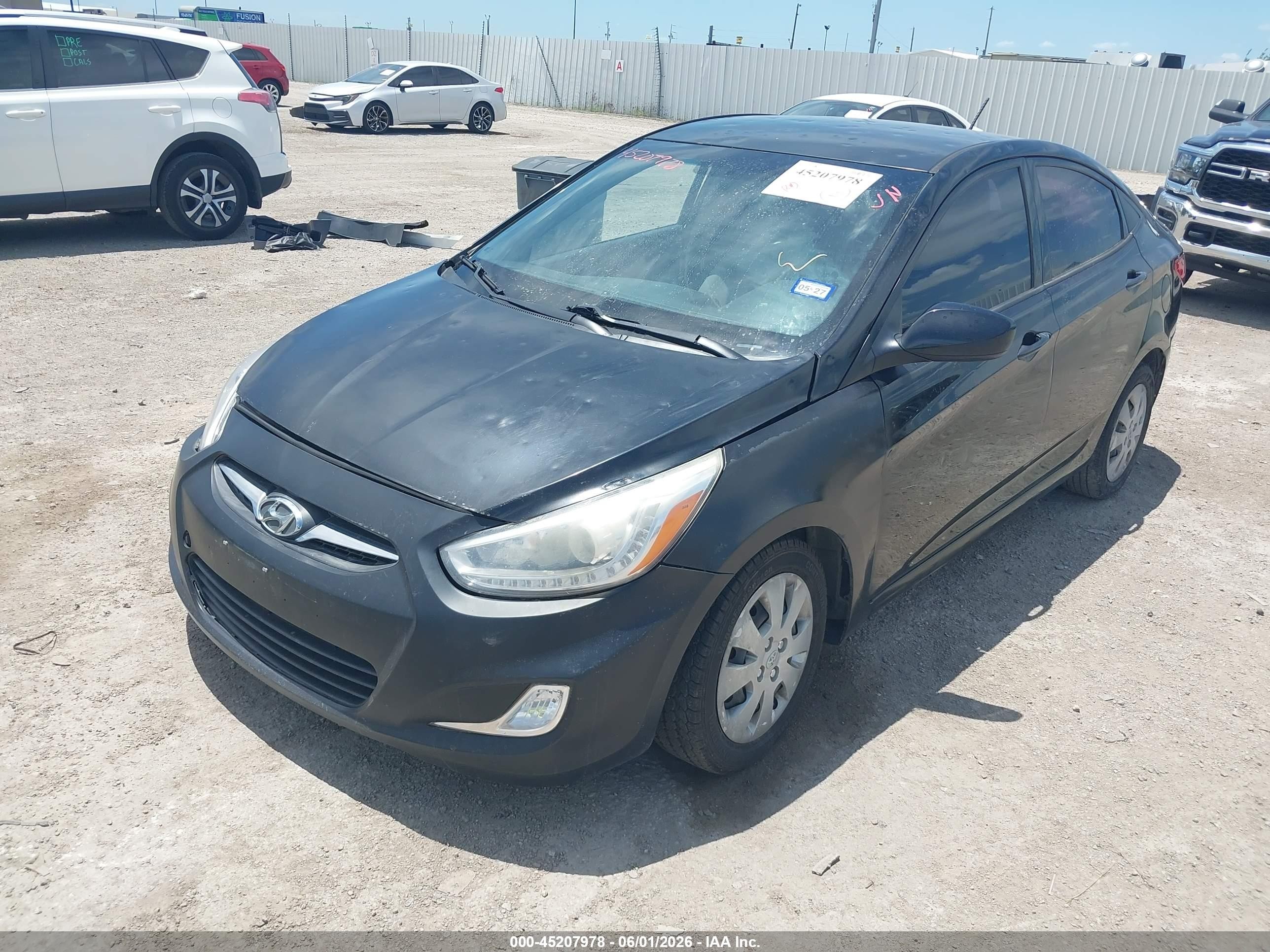 2014 Hyundai Accent Gls Black vin: KMHCU4AE8EU618410