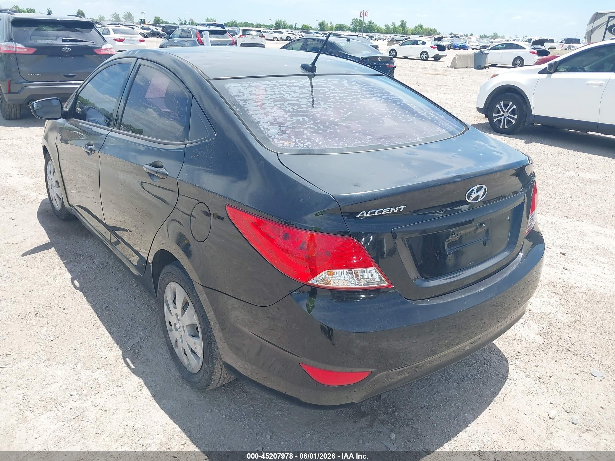 2014 Hyundai Accent Gls Black vin: KMHCU4AE8EU618410
