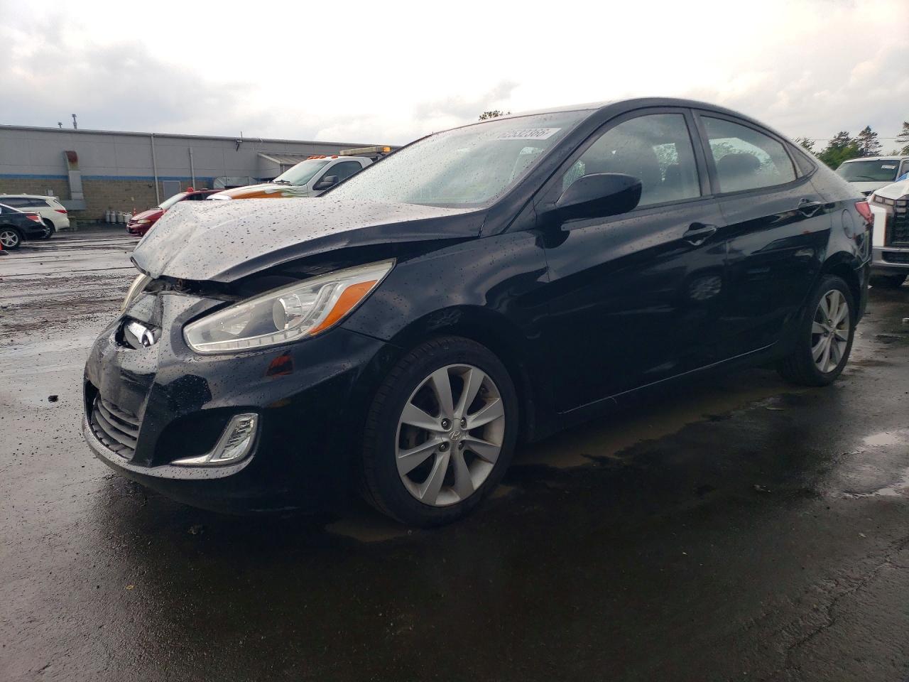 2014 Hyundai Accent Gls Black vin: KMHCU4AE8EU762104