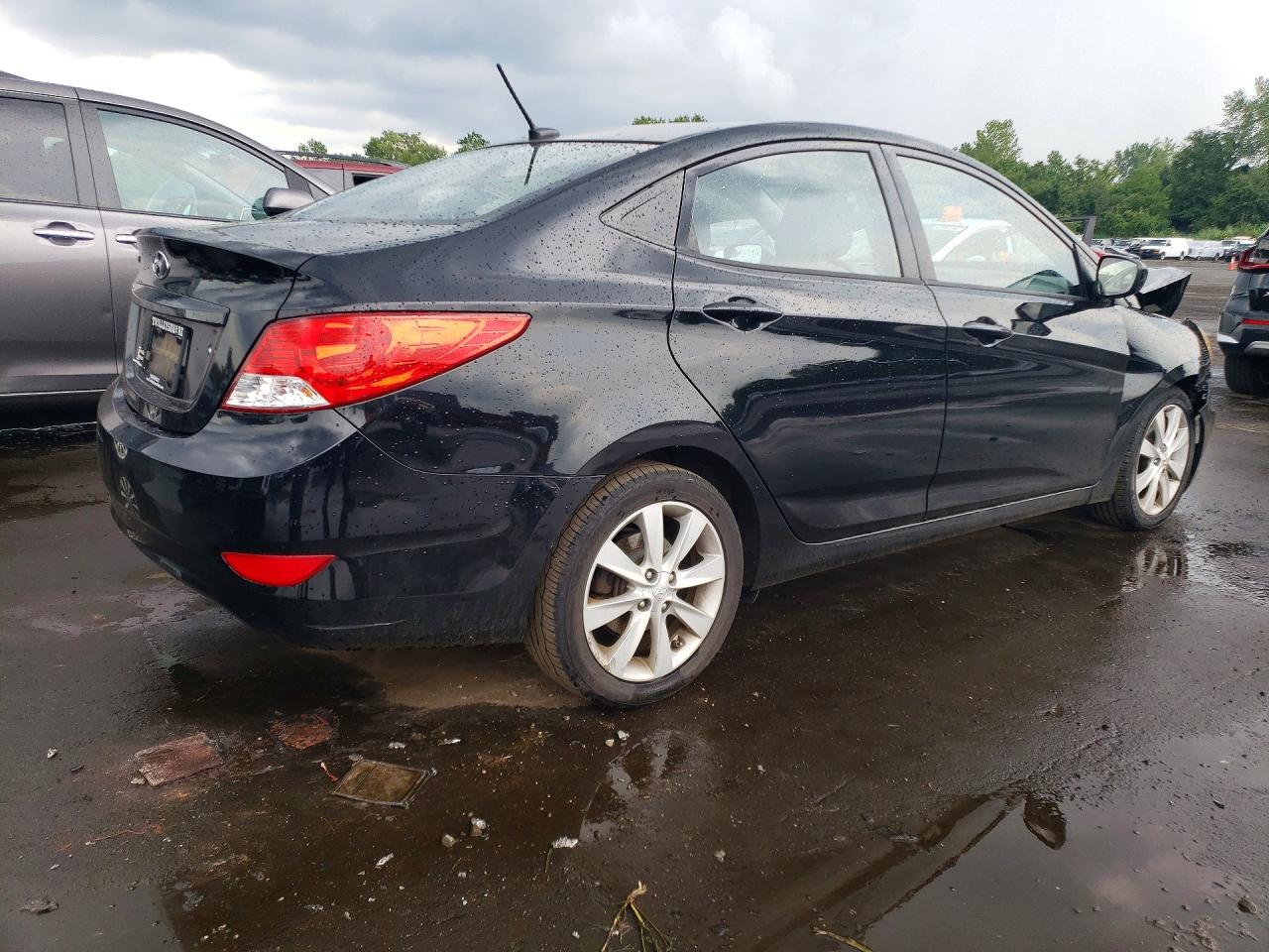 2014 Hyundai Accent Gls Black vin: KMHCU4AE8EU762104