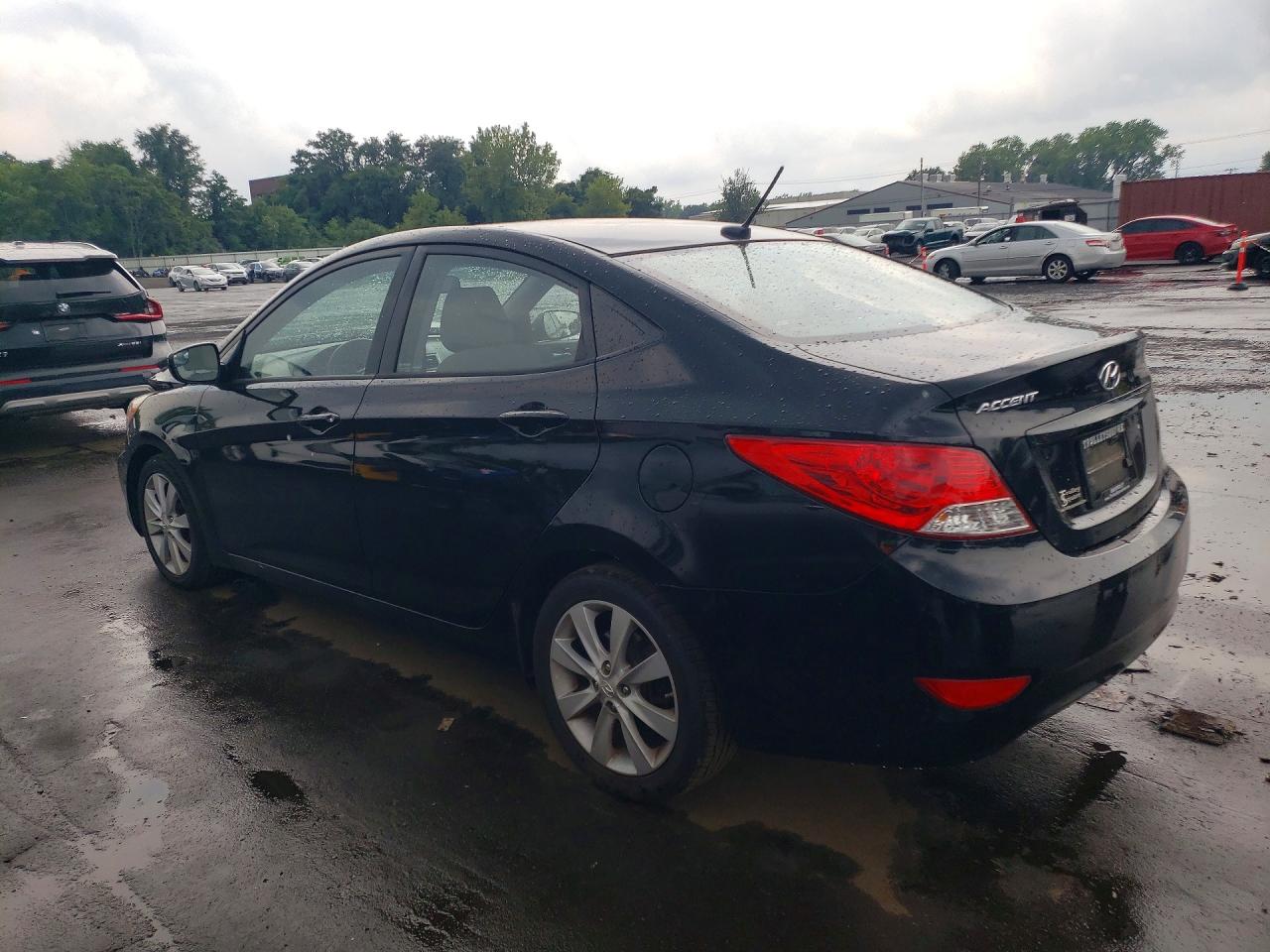 2014 Hyundai Accent Gls Black vin: KMHCU4AE8EU762104