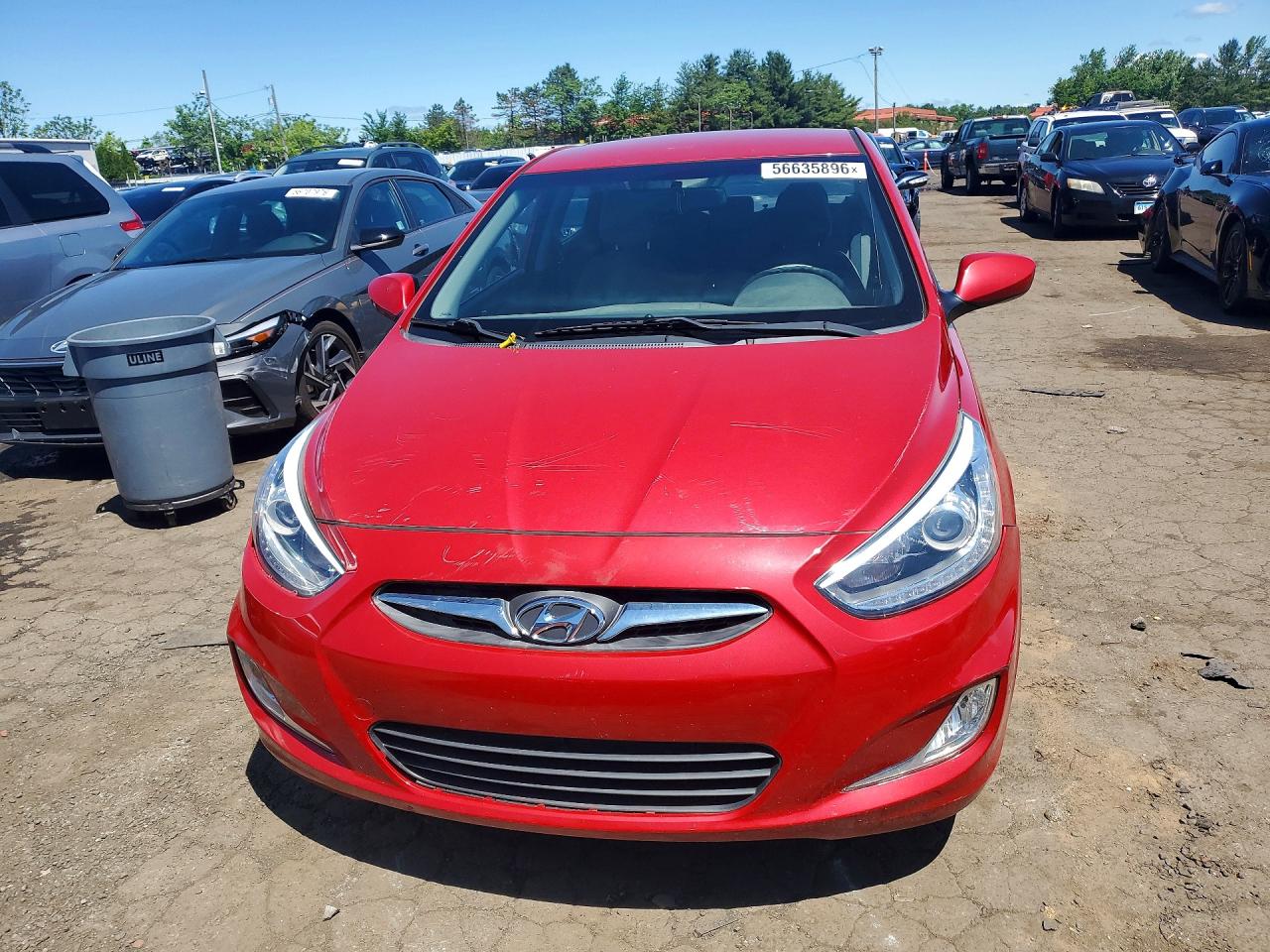 2014 Hyundai Accent Gls Red vin: KMHCU4AE8EU768307