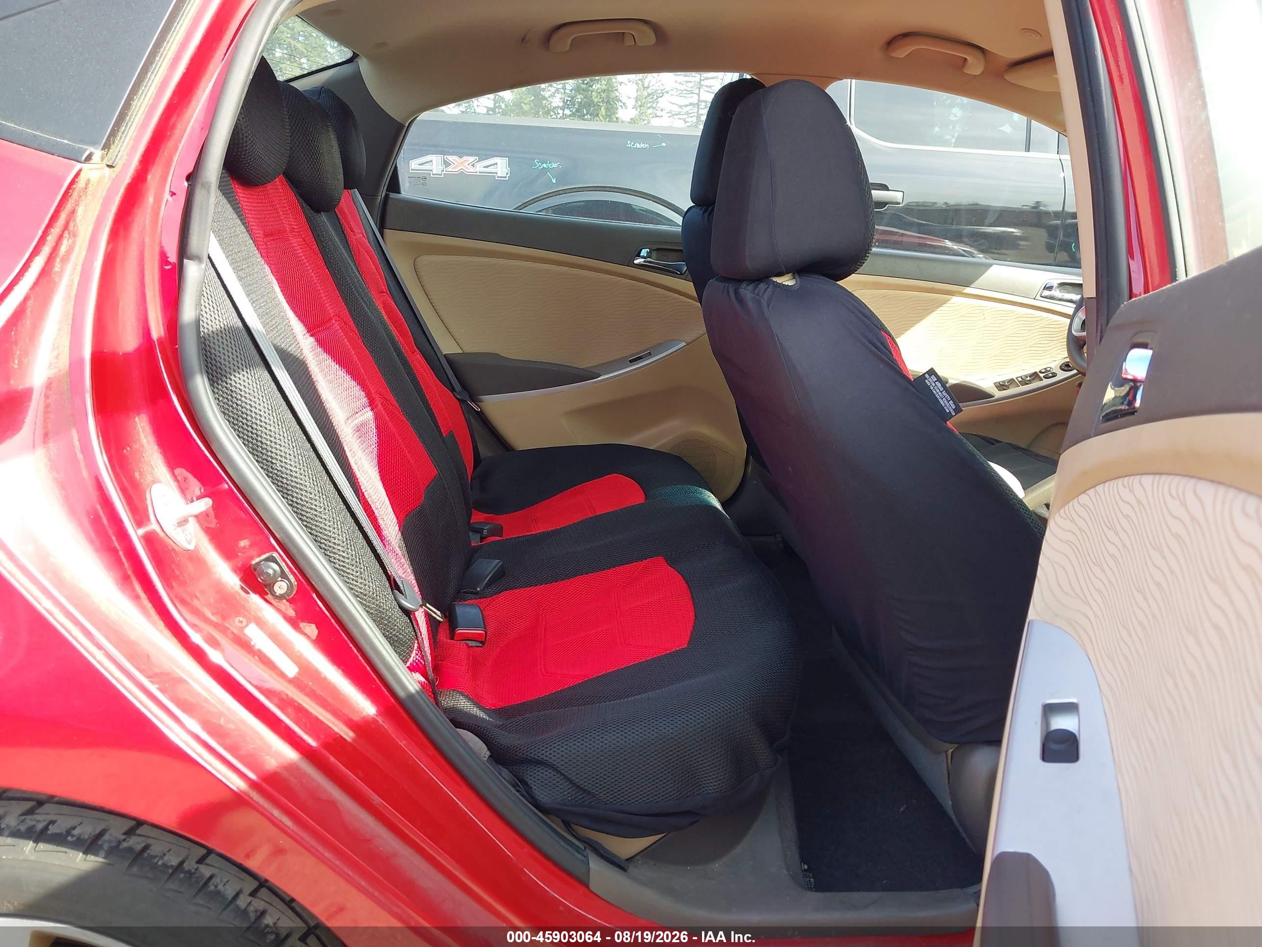 2012 Hyundai Accent Gls Red vin: KMHCU4AE9CU097131