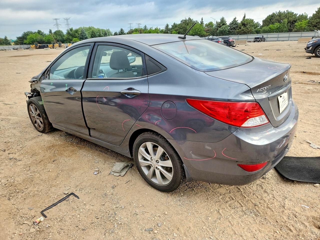 2012 Hyundai Accent Gls Gray vin: KMHCU4AE9CU168327