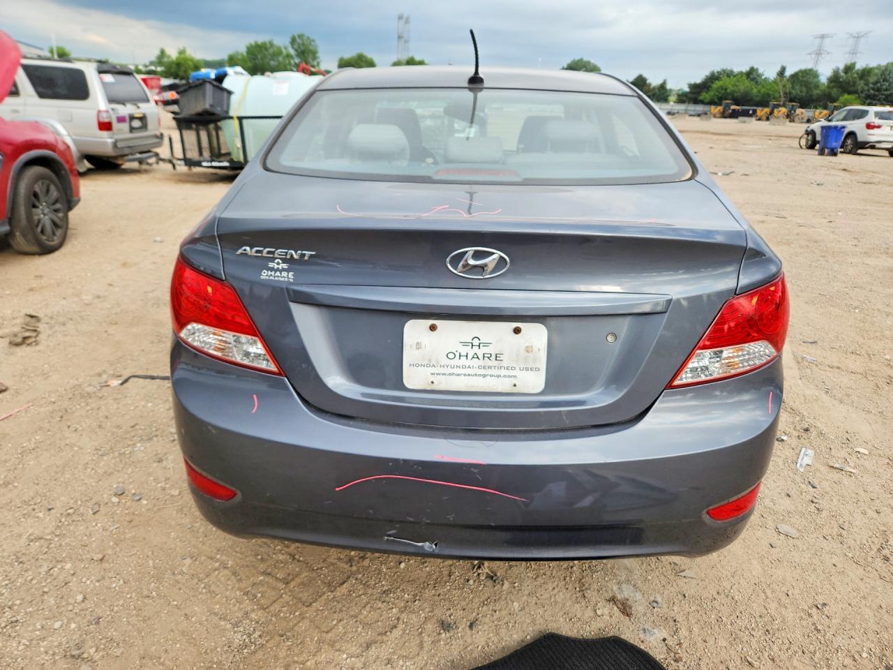 2012 Hyundai Accent Gls Gray vin: KMHCU4AE9CU168327