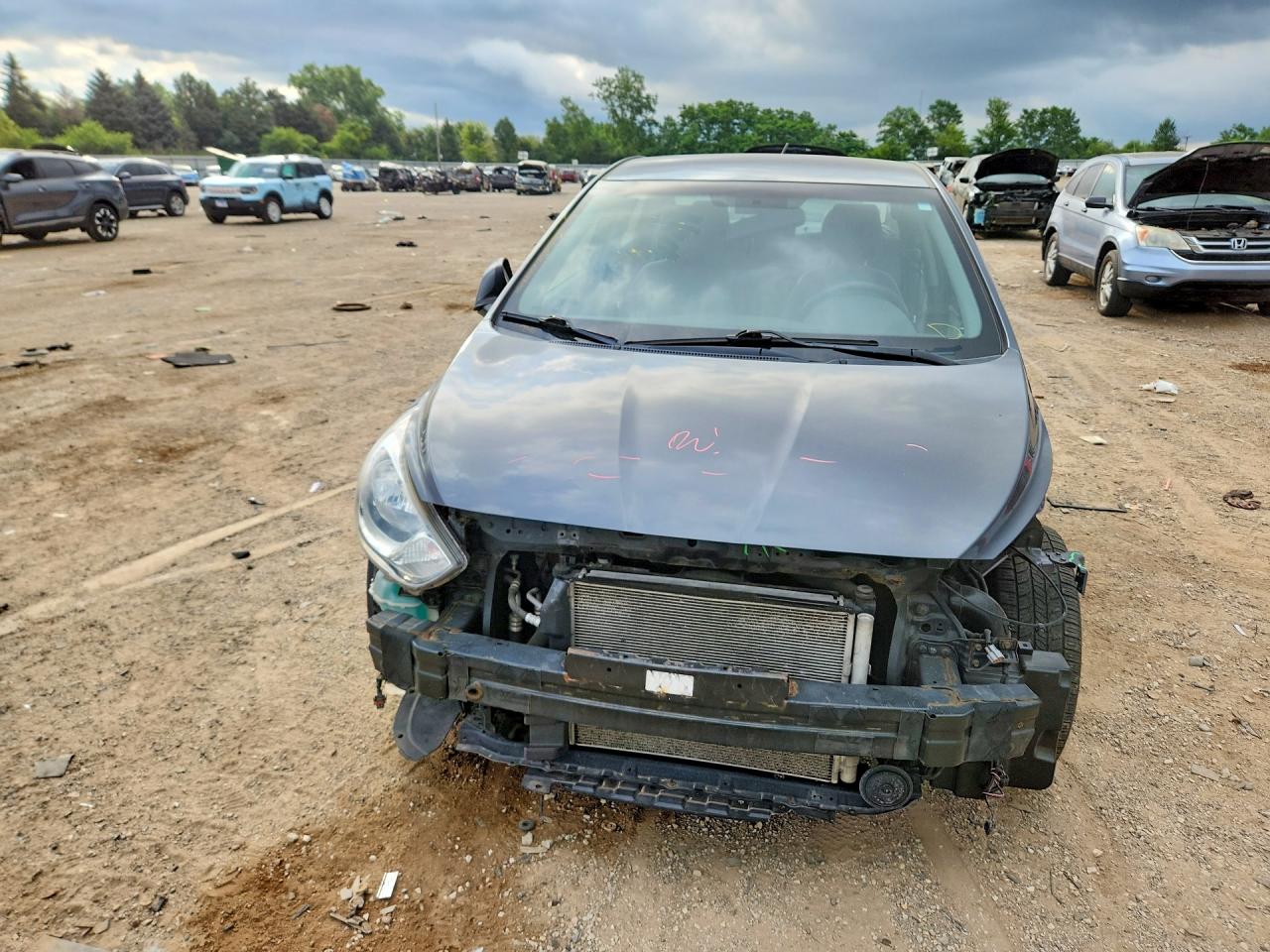 2012 Hyundai Accent Gls Gray vin: KMHCU4AE9CU168327