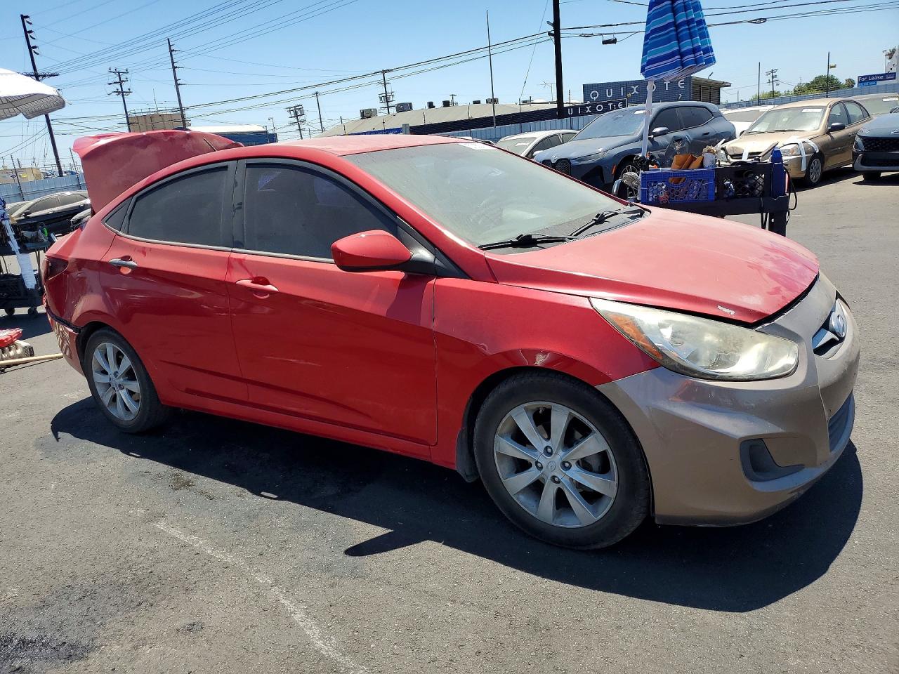 2012 Hyundai Accent Gls Red vin: KMHCU4AE9CU220636